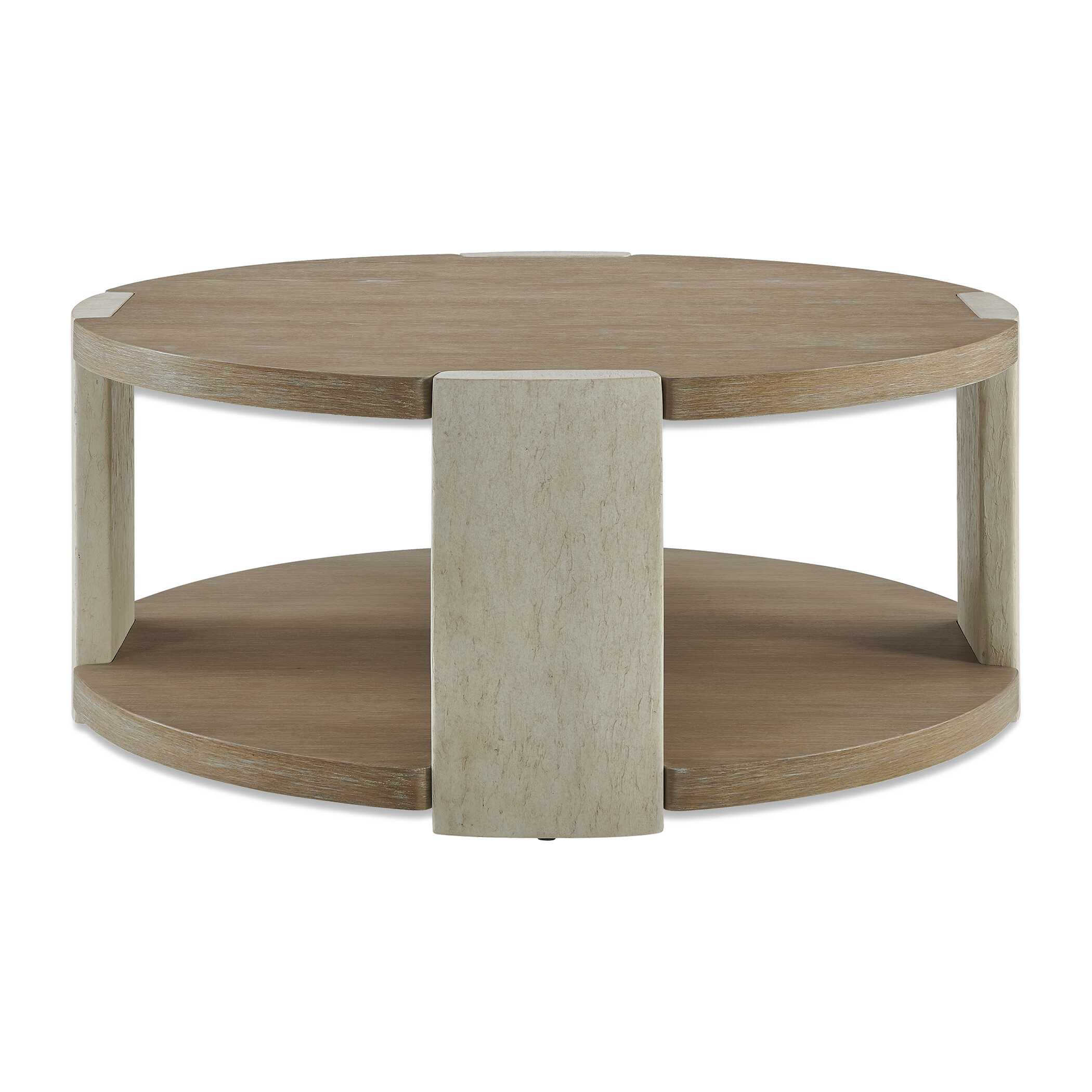Uttermost Maulet Round Oak Coffee Table
