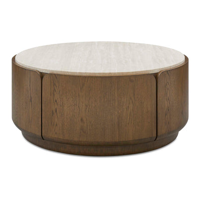 Uttermost Tindall Round Travertine Coffee Table