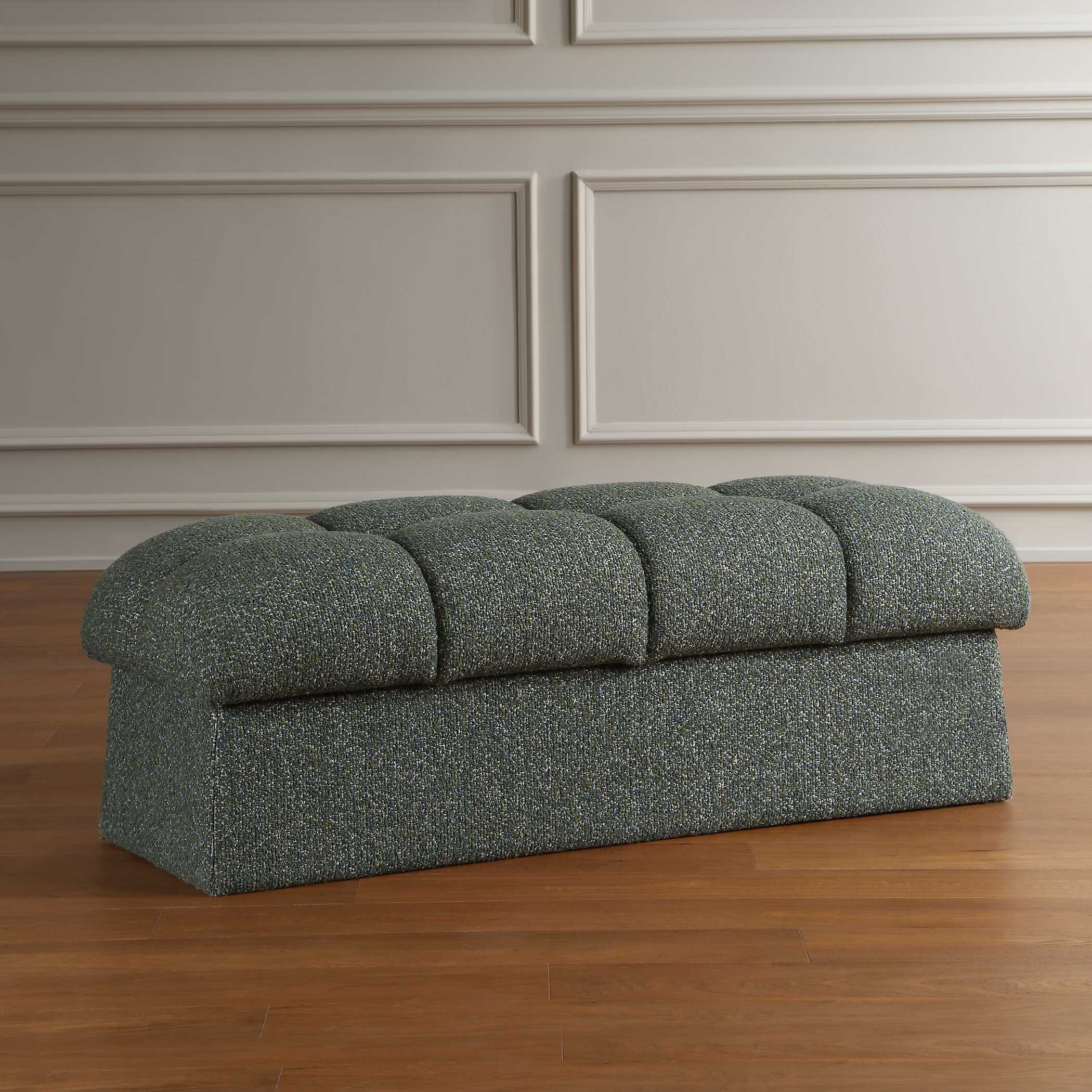 Uttermost Harlem Moss Green/ Lake Blue Bench