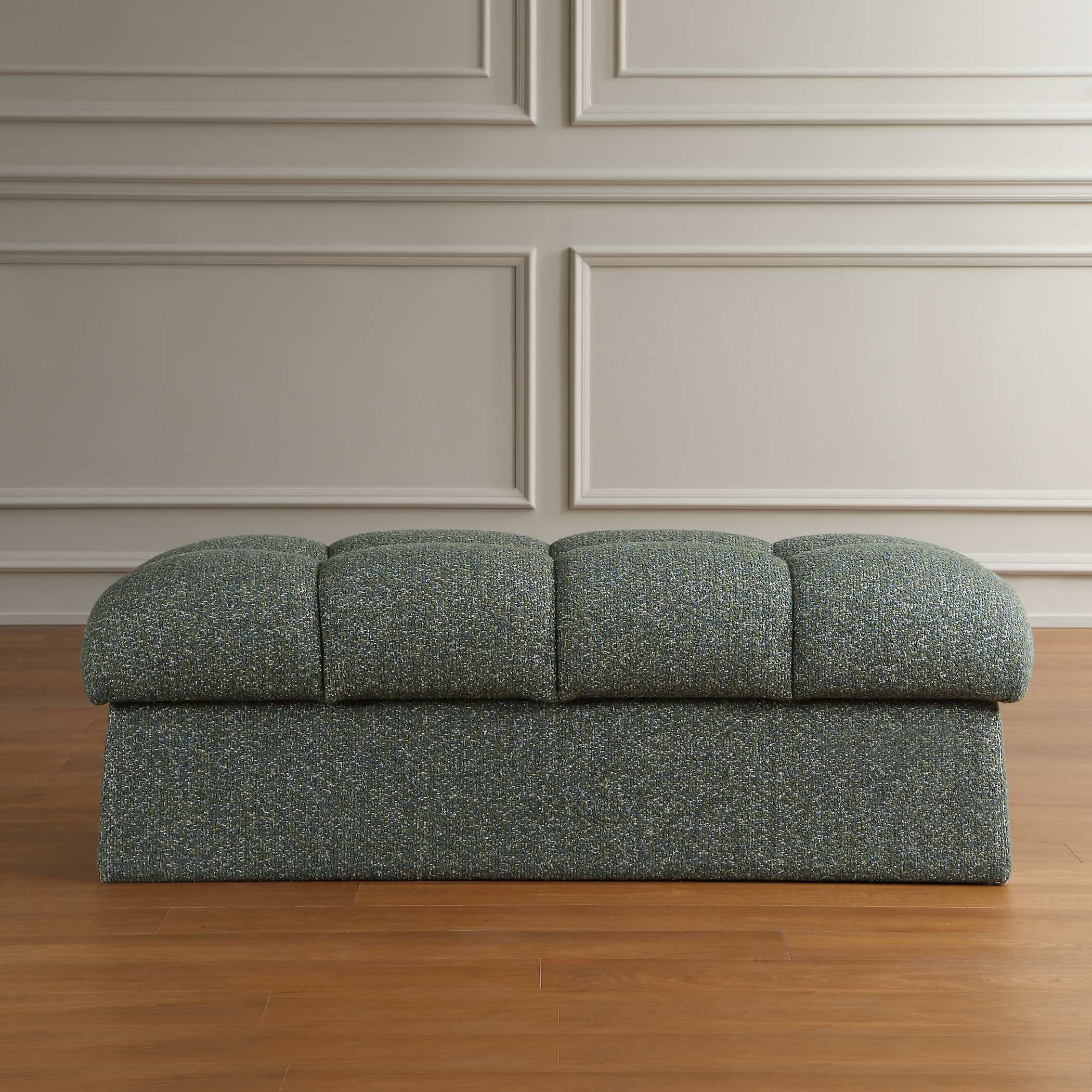 Uttermost Harlem Moss Green/ Lake Blue Bench