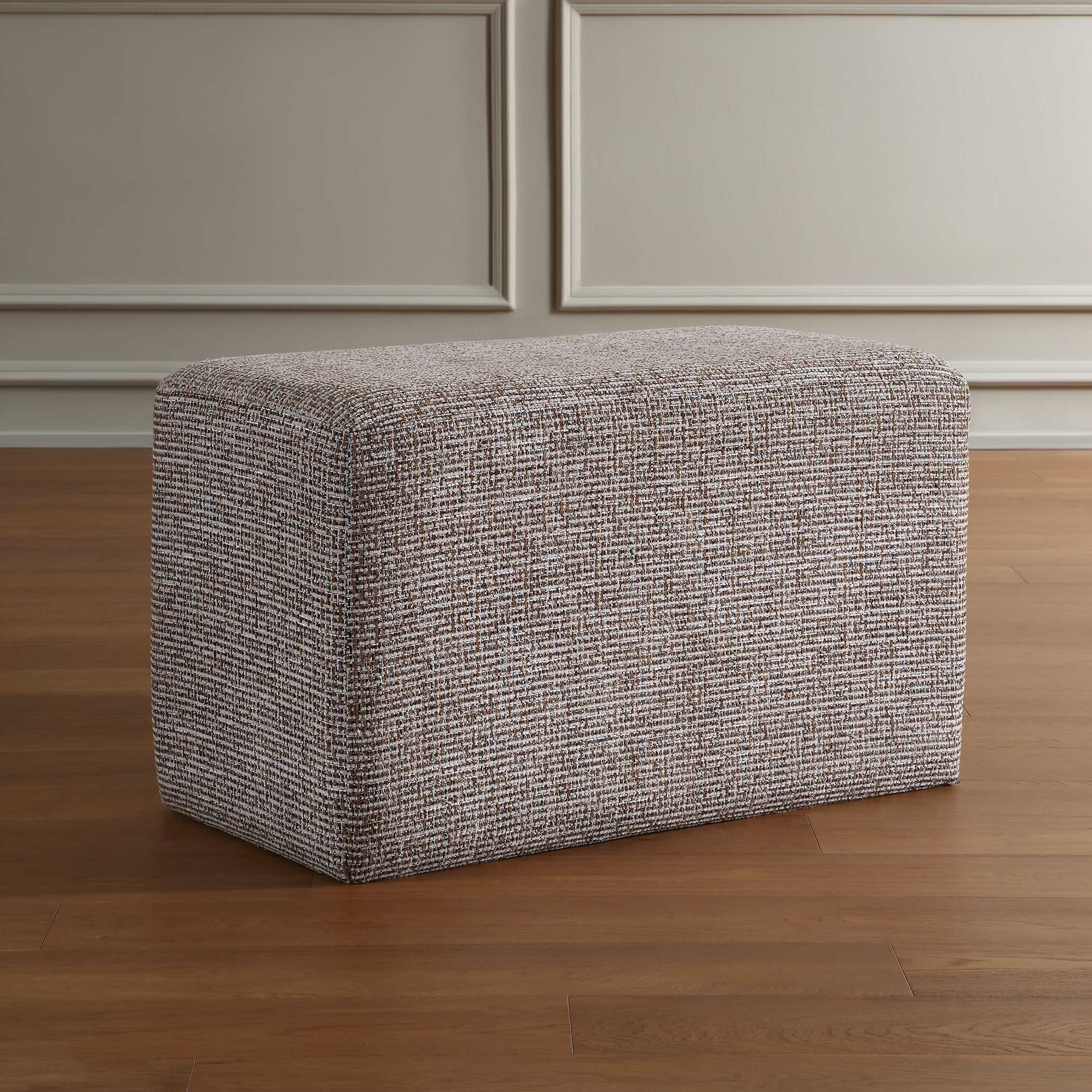 Uttermost Kelce Woven Checkered Ottoman