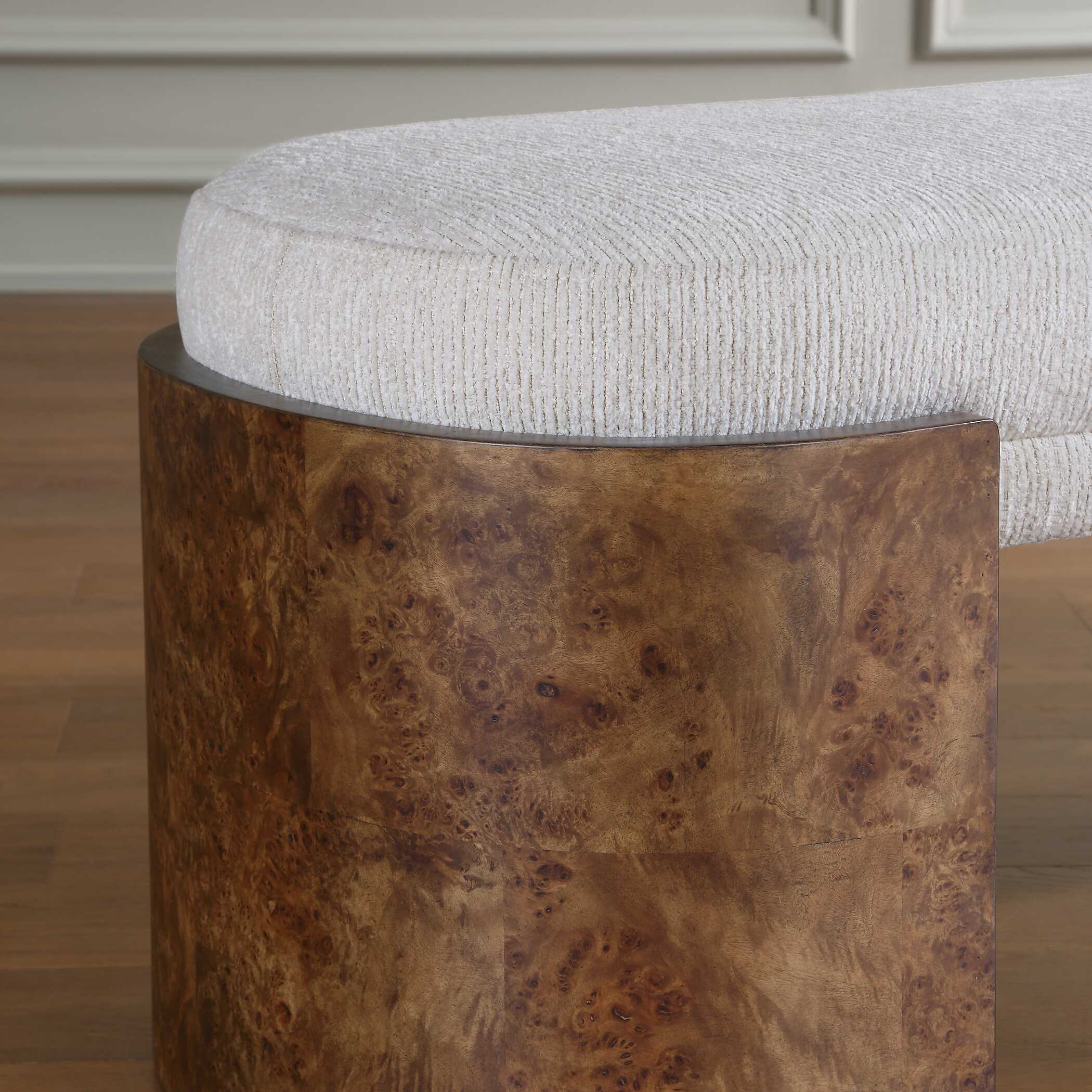 Uttermost Thorian Off-White Bench