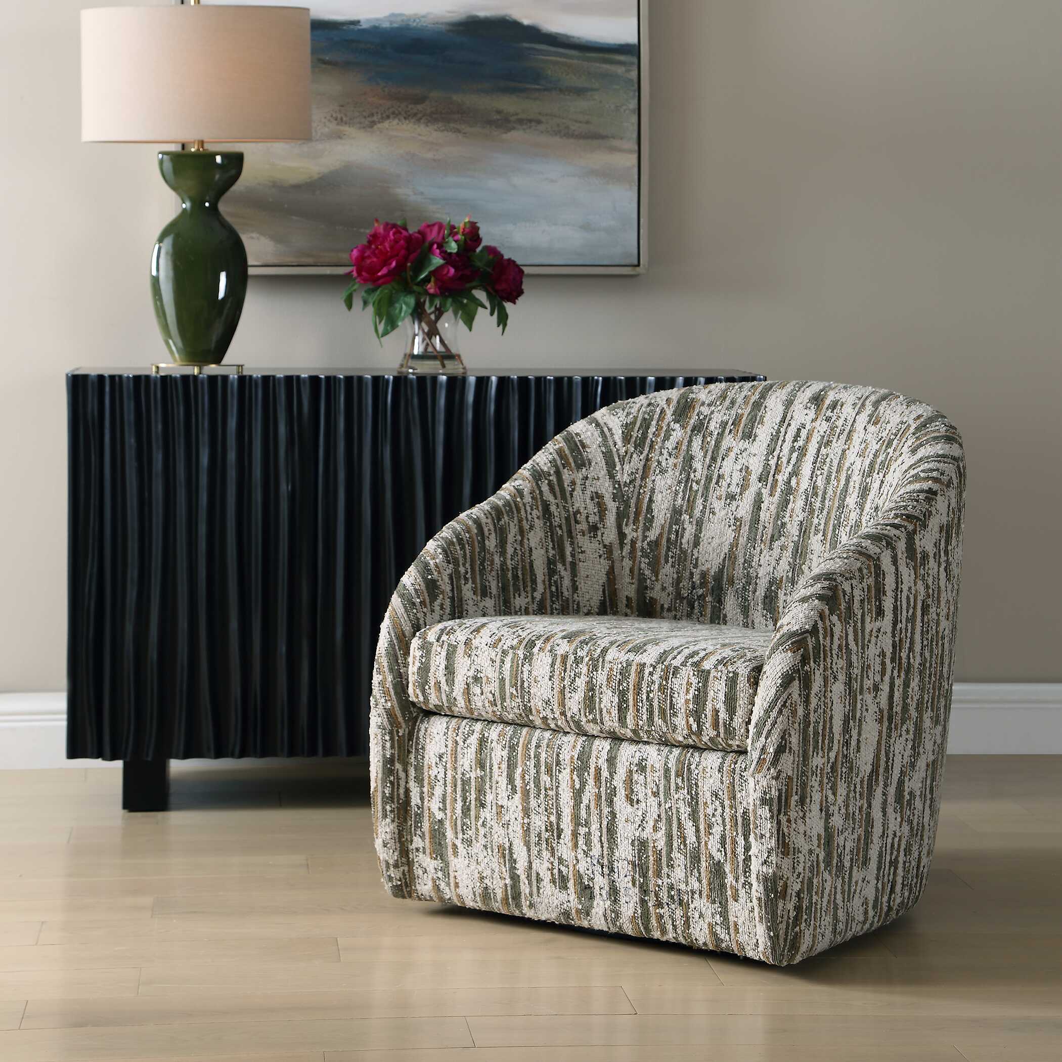 Uttermost Mari Boucle Swivel Chair