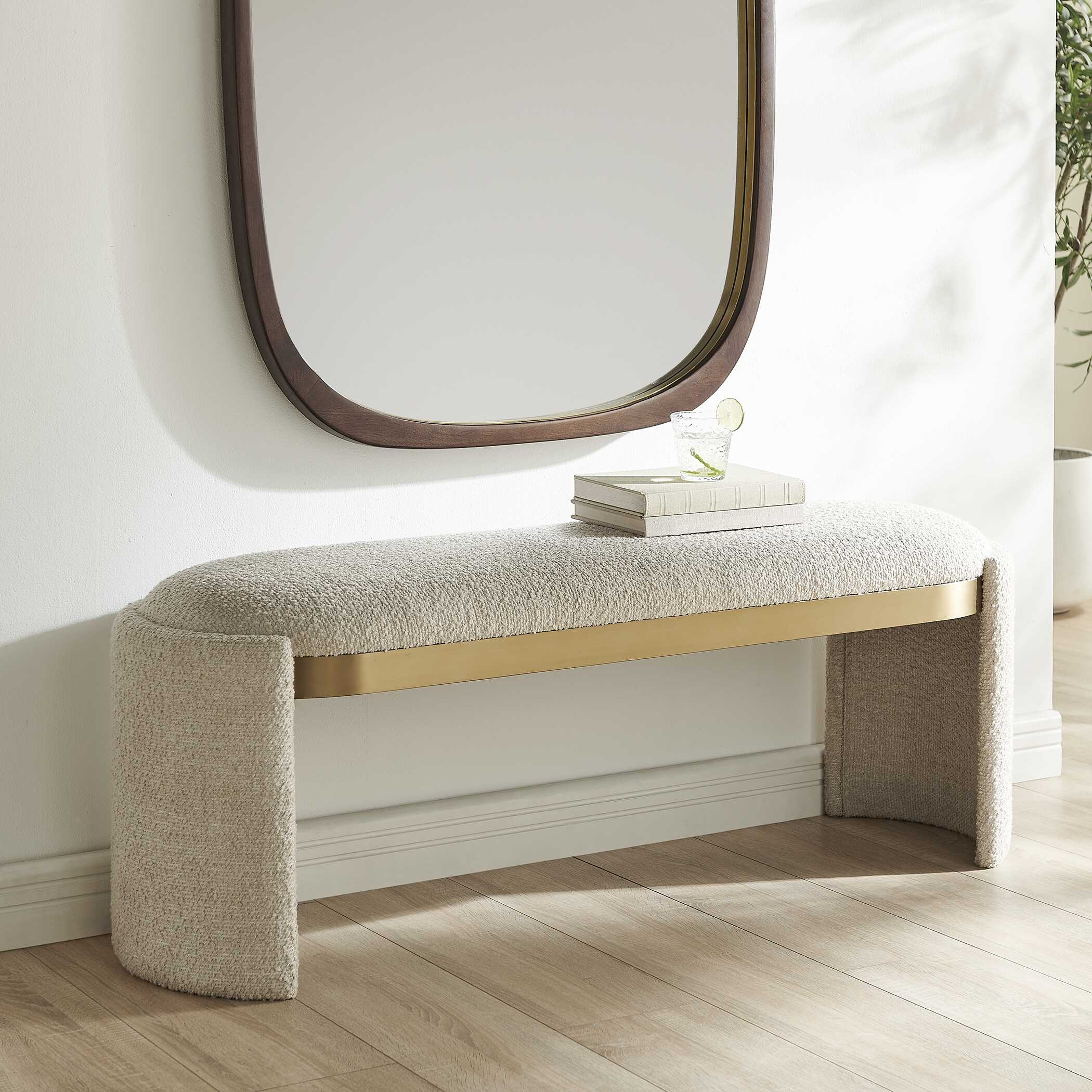 Uttermost Serena Bone White Bench
