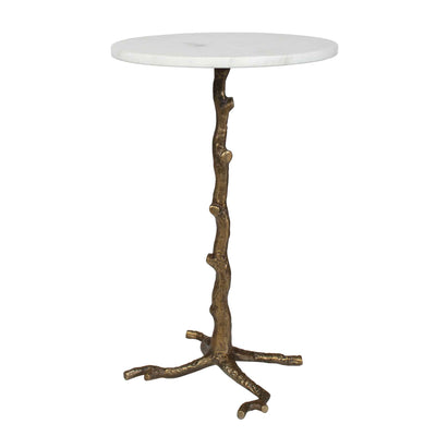 Uttermost Calais White Marble Accent Table