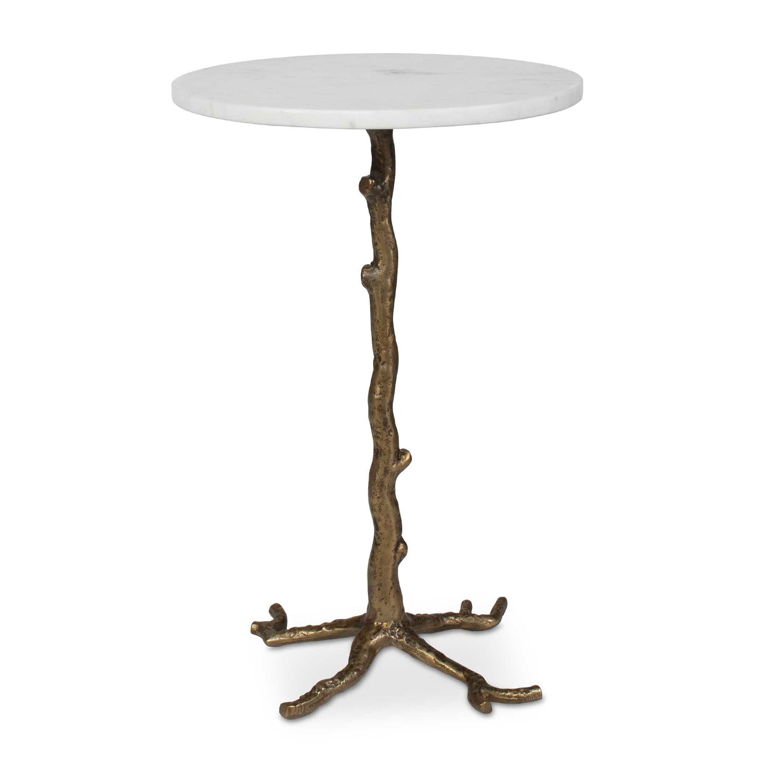 Uttermost Calais White Marble Accent Table