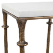 Uttermost Penelope White Marble Accent Table