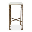 Uttermost Penelope White Marble Accent Table