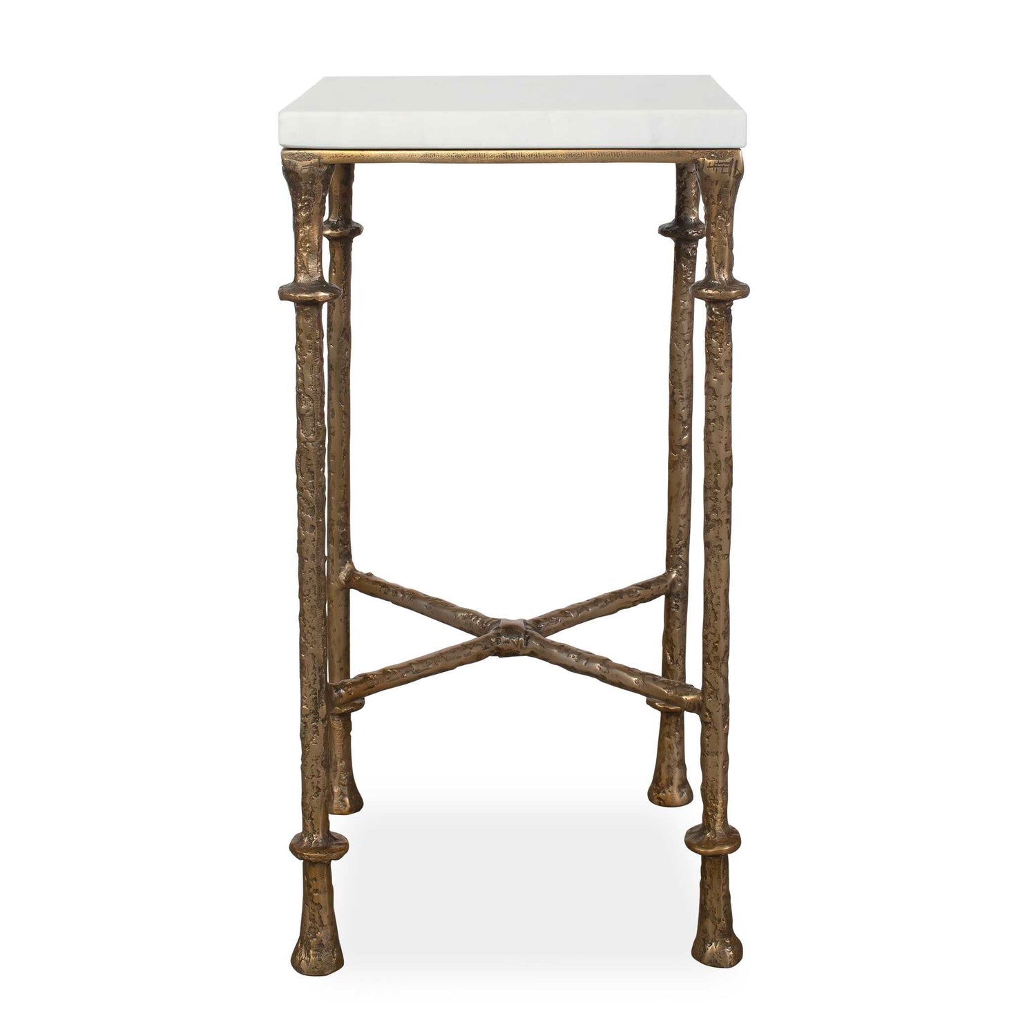 Uttermost Penelope White Marble Accent Table