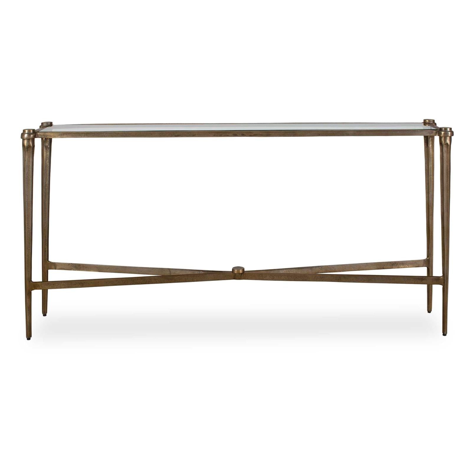Uttermost Amara Antique Brass Console Table