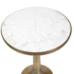 Uttermost Gianno Round White Marble Side Table