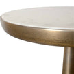 Uttermost Gianno Round White Marble Side Table