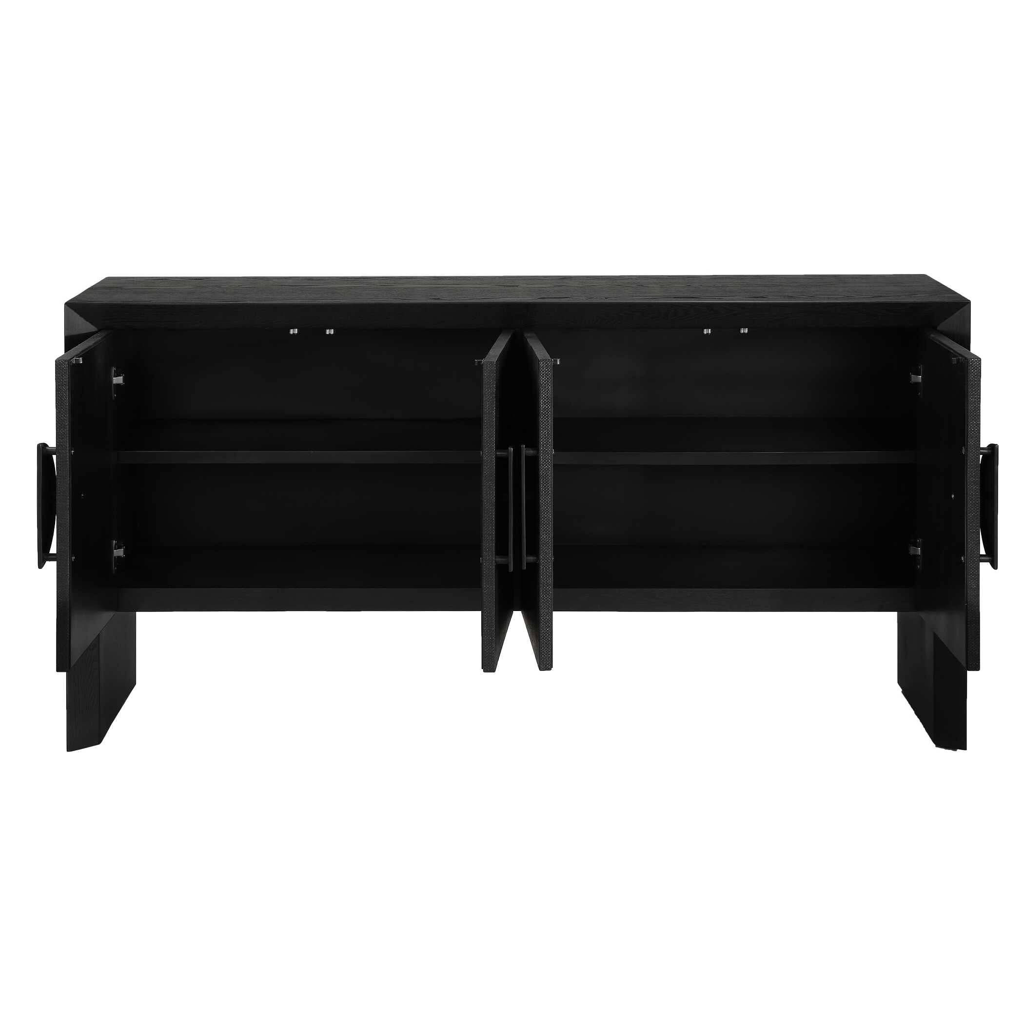 Uttermost Williams Black 4 Door Cabinet