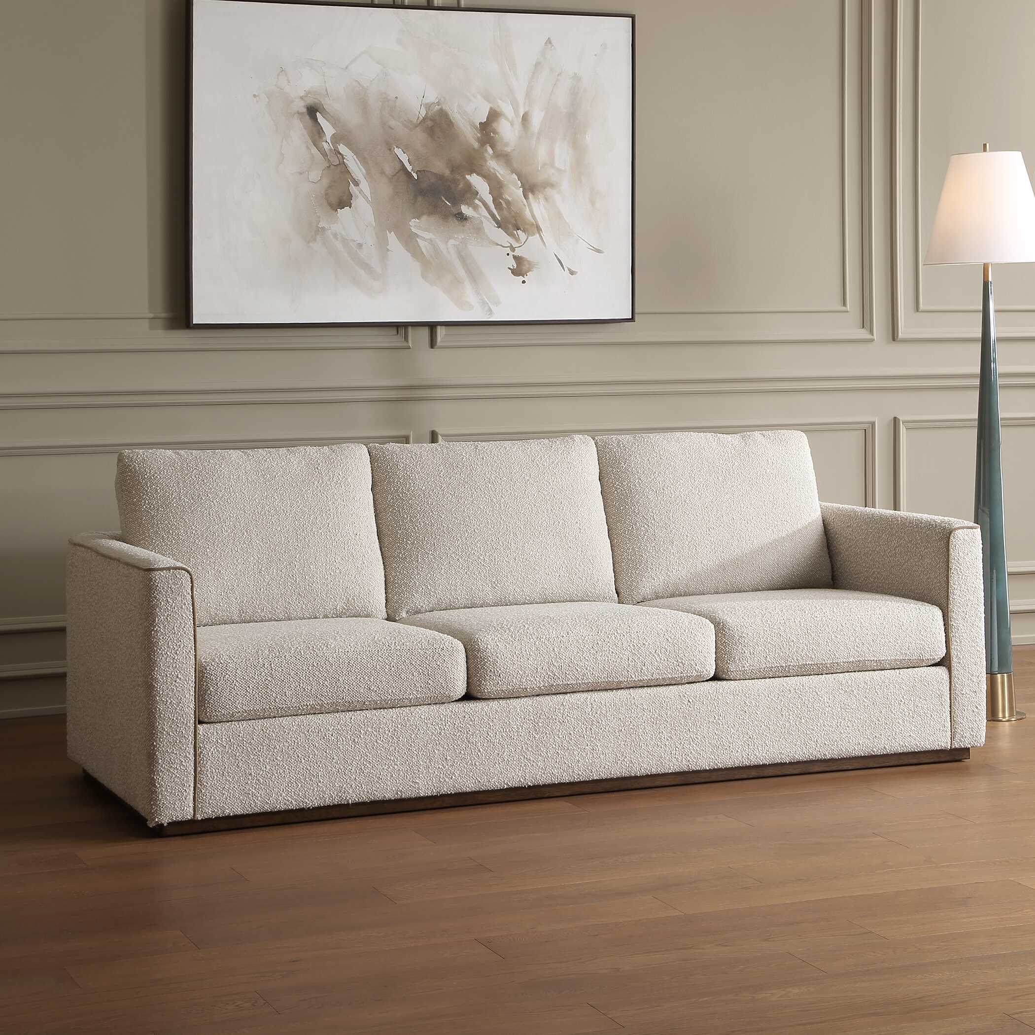 Uttermost Lorien Cream Boucle Sofa