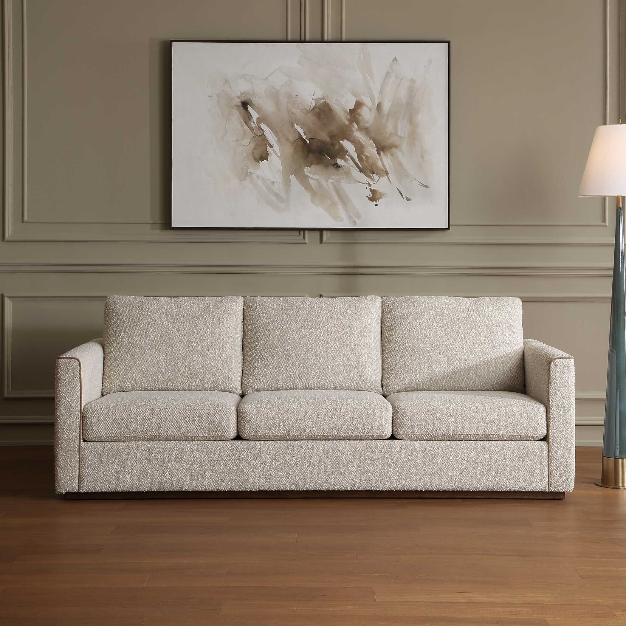 Uttermost Lorien Cream Boucle Sofa