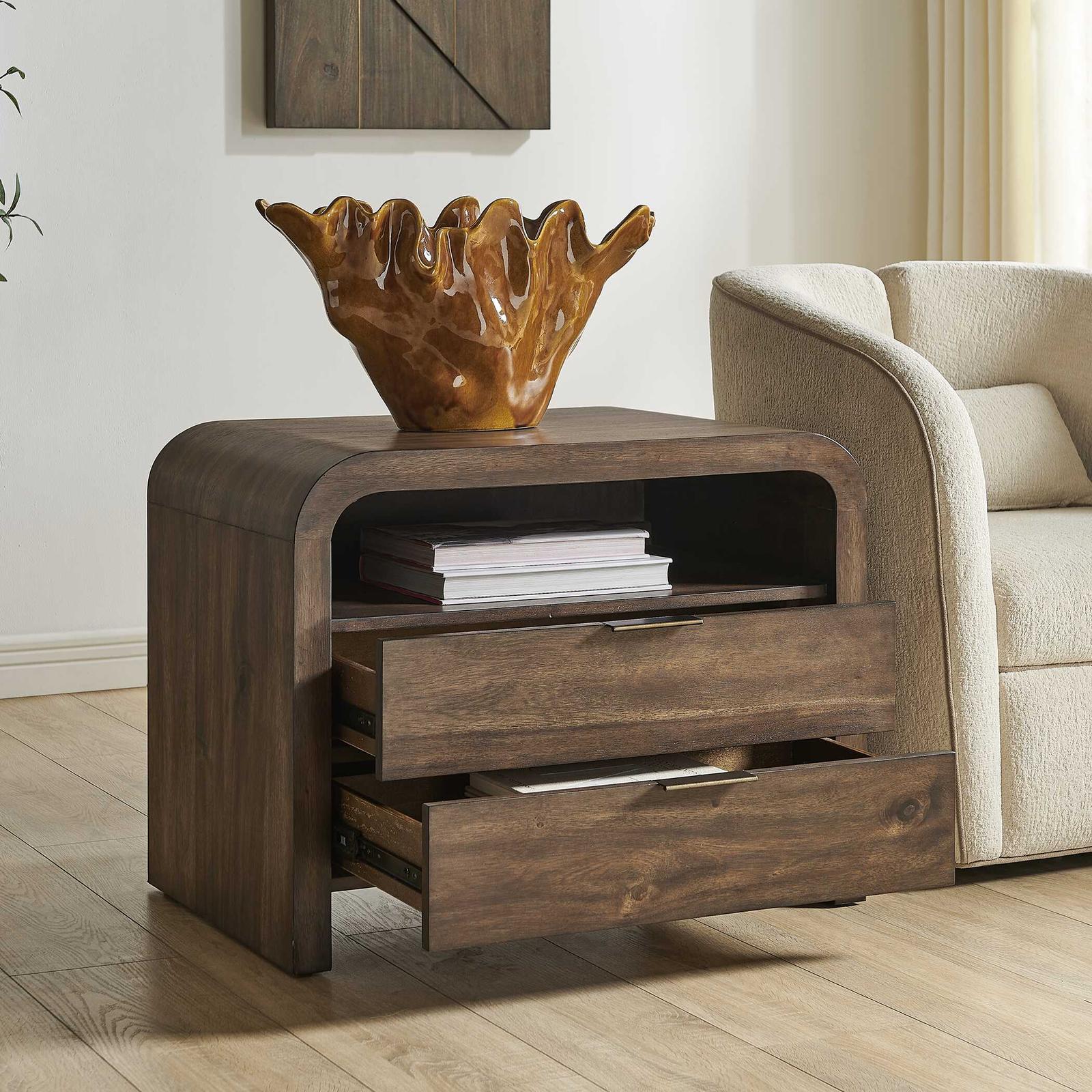 Uttermost Decatur Dark Walnut Side Table