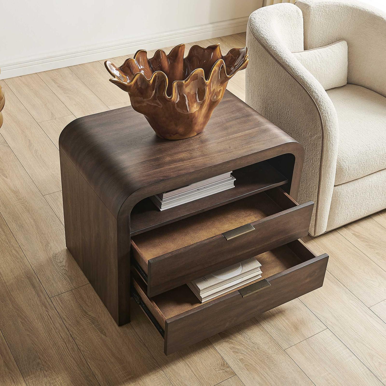 Uttermost Decatur Dark Walnut Side Table