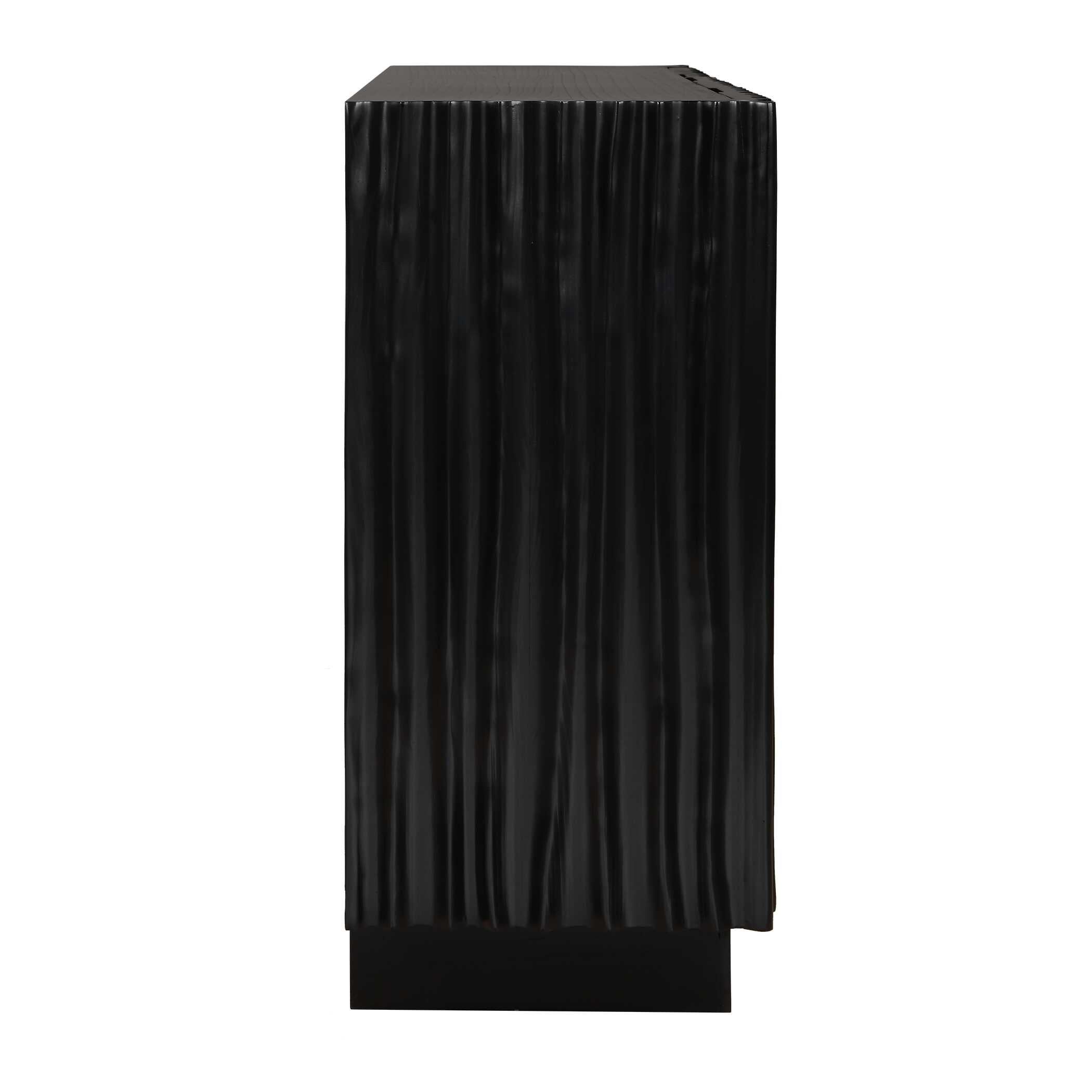 Uttermost Mercado Black 3 Door Cabinet