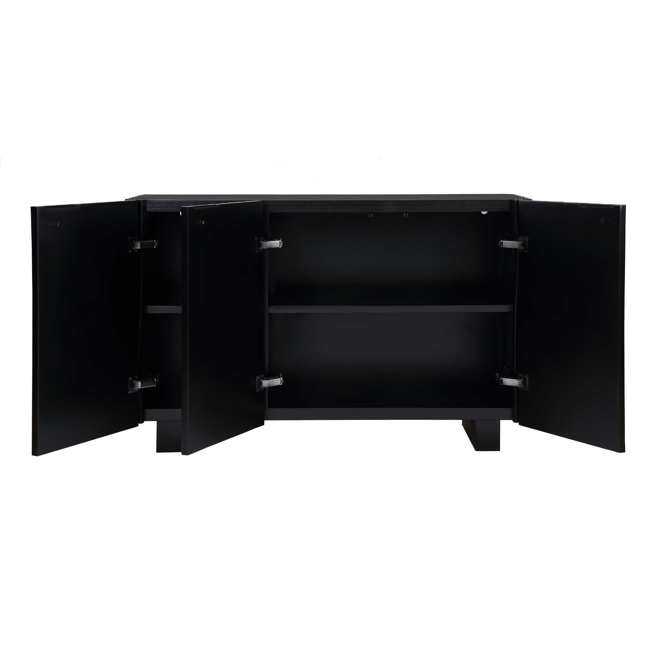 Uttermost Mercado Black 3 Door Cabinet