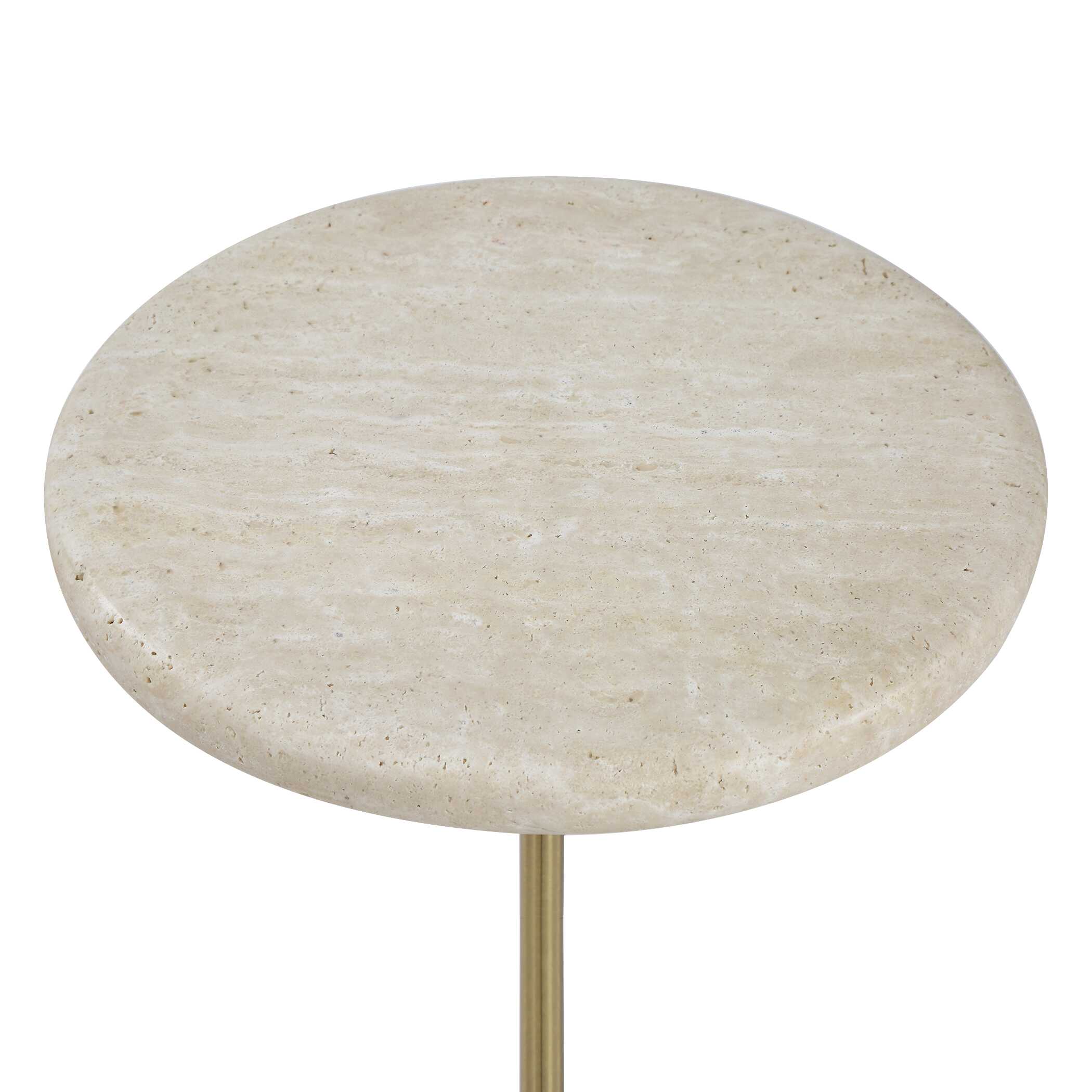 Uttermost Adames Travertine Drink Table