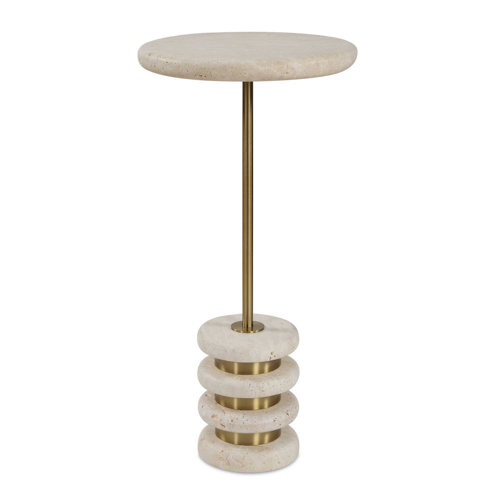 Uttermost Adames Travertine Drink Table
