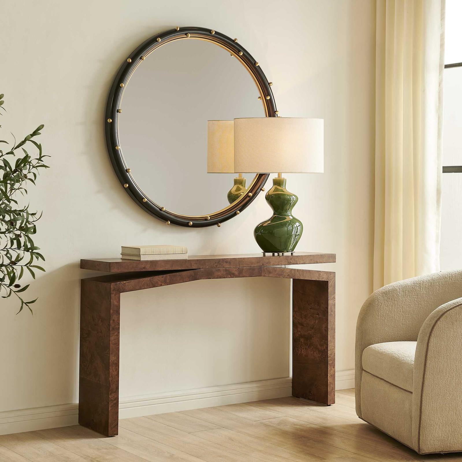 Uttermost Naoko Burl Wood Console Table
