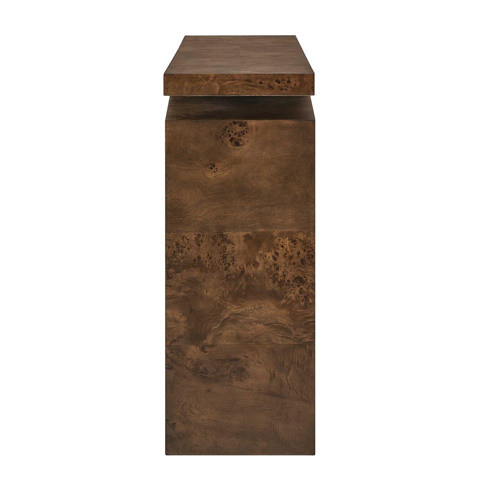 Uttermost Naoko Burl Wood Console Table