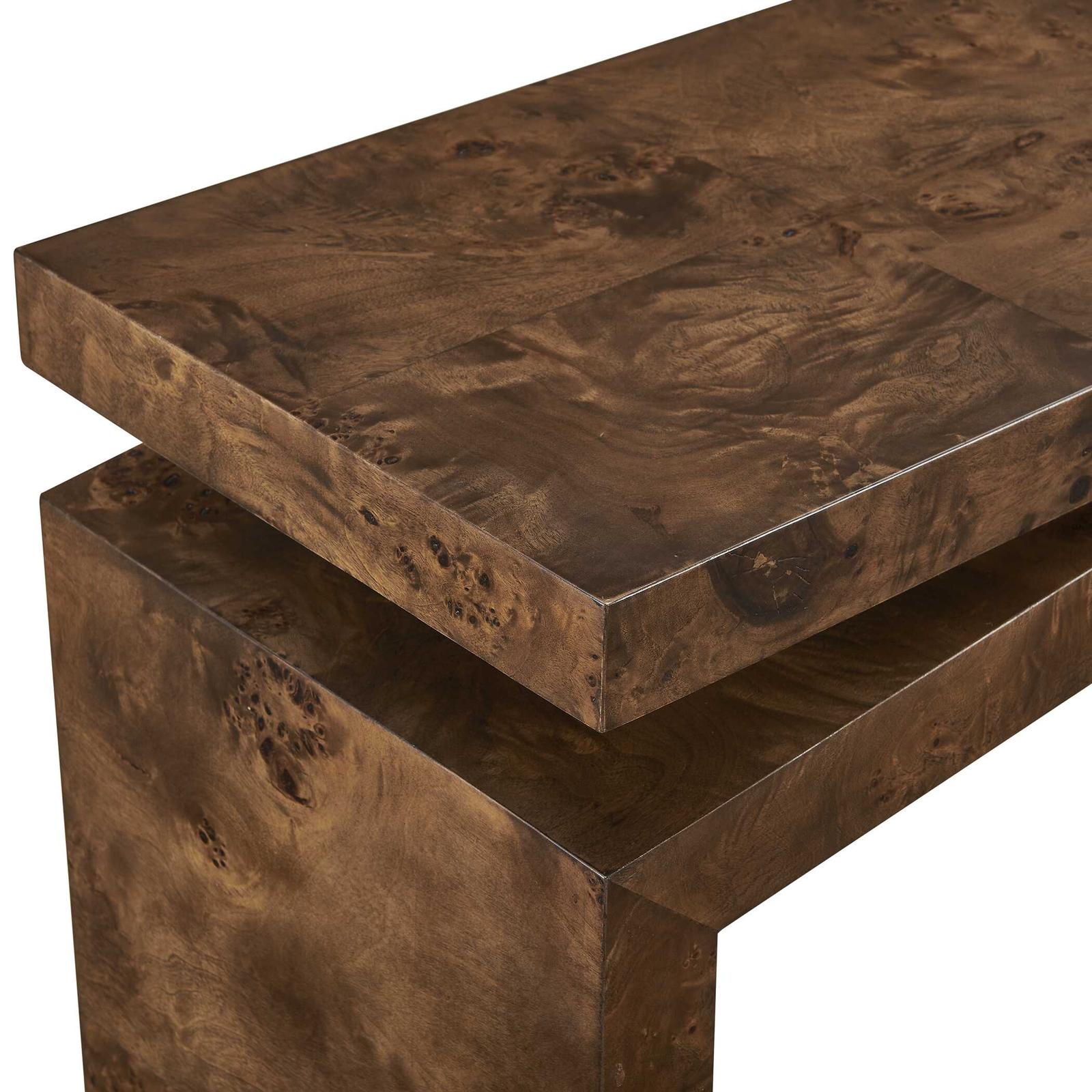 Uttermost Naoko Burl Wood Console Table