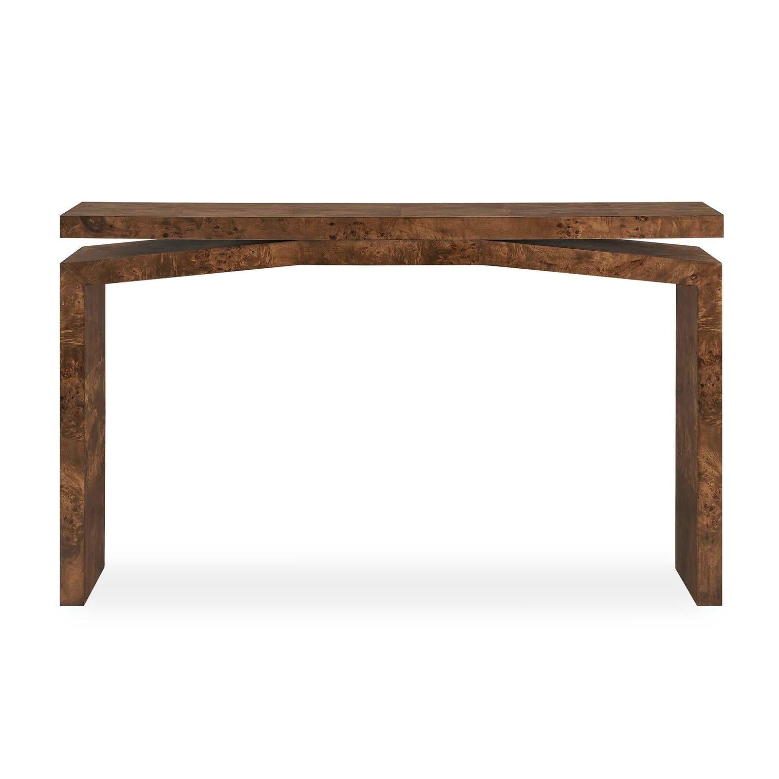 Uttermost Naoko Burl Wood Console Table