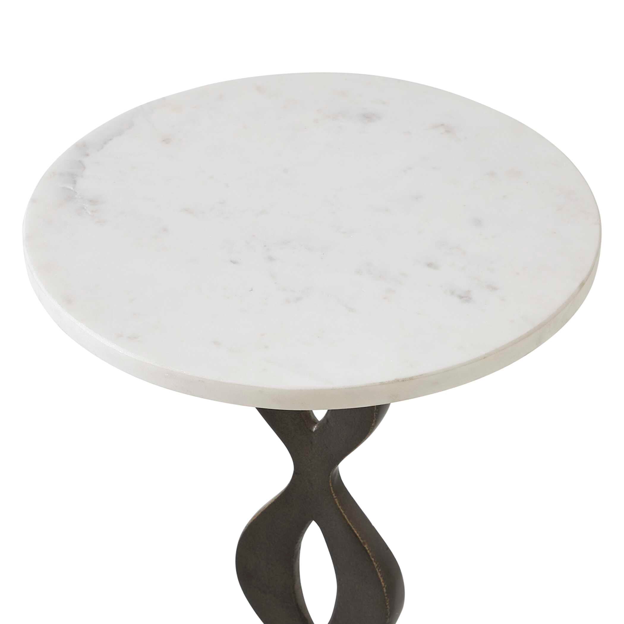 Uttermost Ila Round White Drink Table