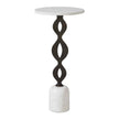 Uttermost Ila Round White Drink Table