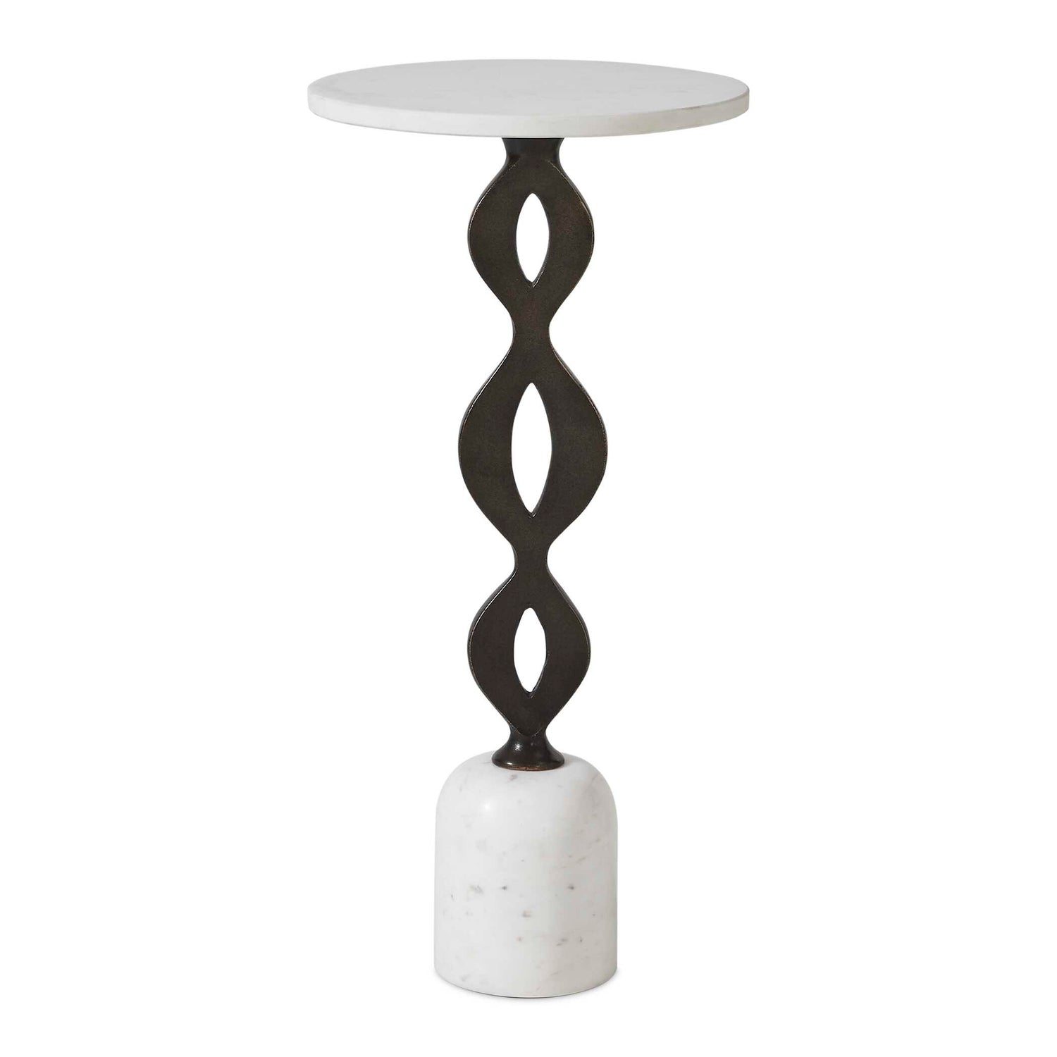 Uttermost Ila Round White Drink Table