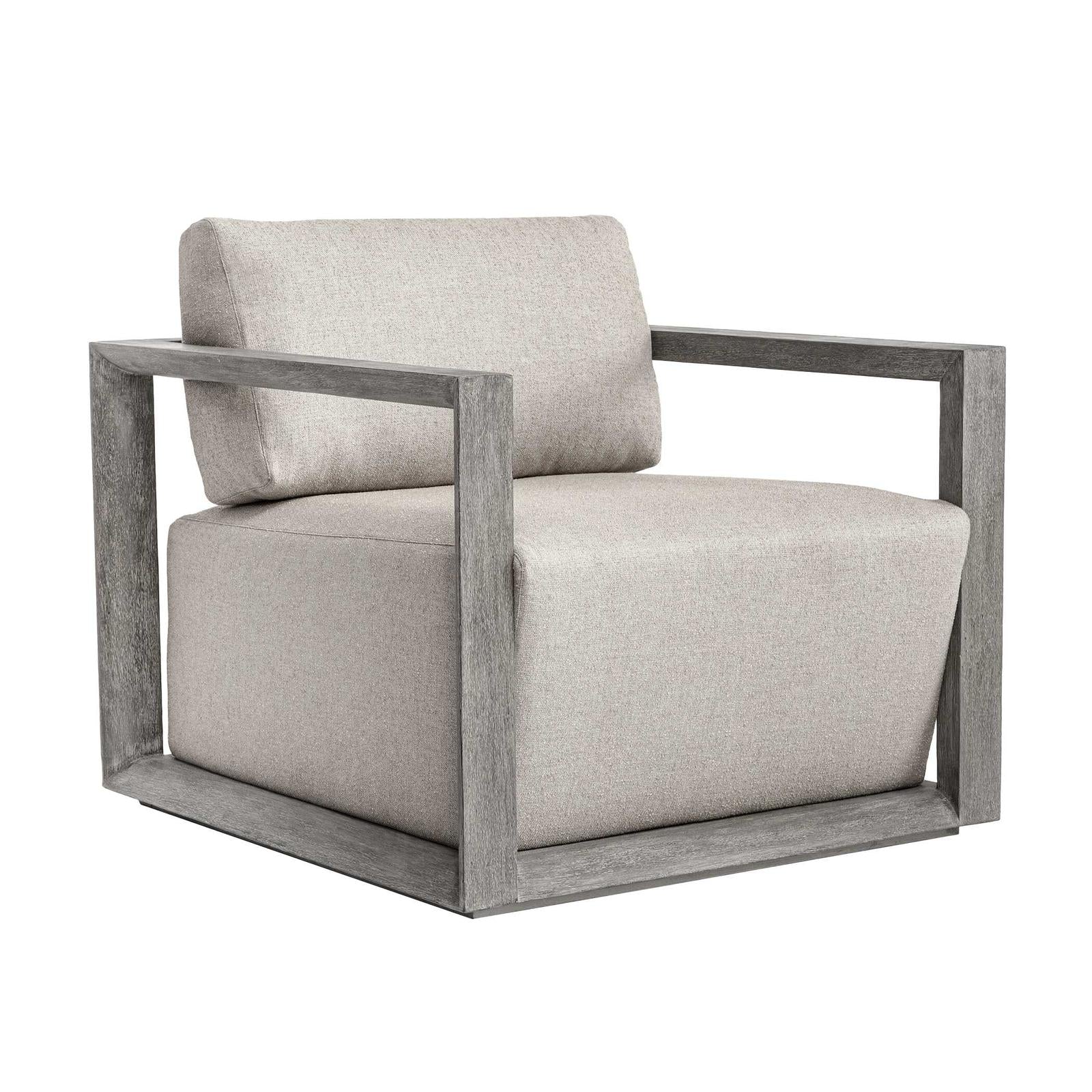 Uttermost Remsen Outdoor Weathered Gray/Dove Lounge Chair