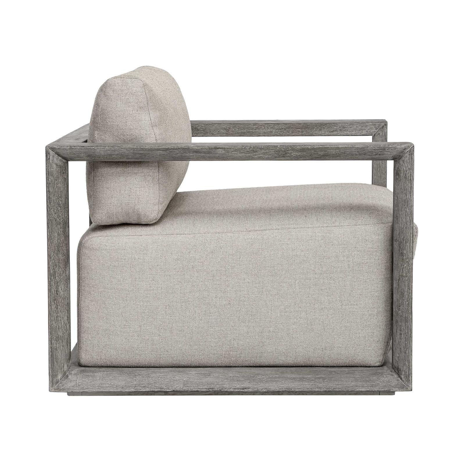 Uttermost Remsen Outdoor Weathered Gray/Dove Lounge Chair