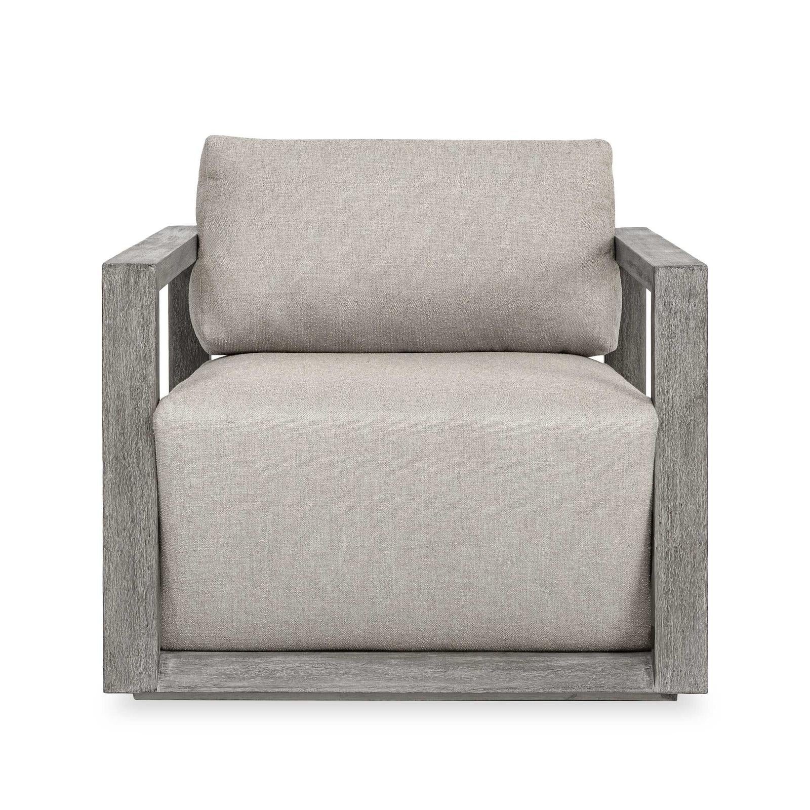 Uttermost Remsen Outdoor Weathered Gray/Dove Lounge Chair