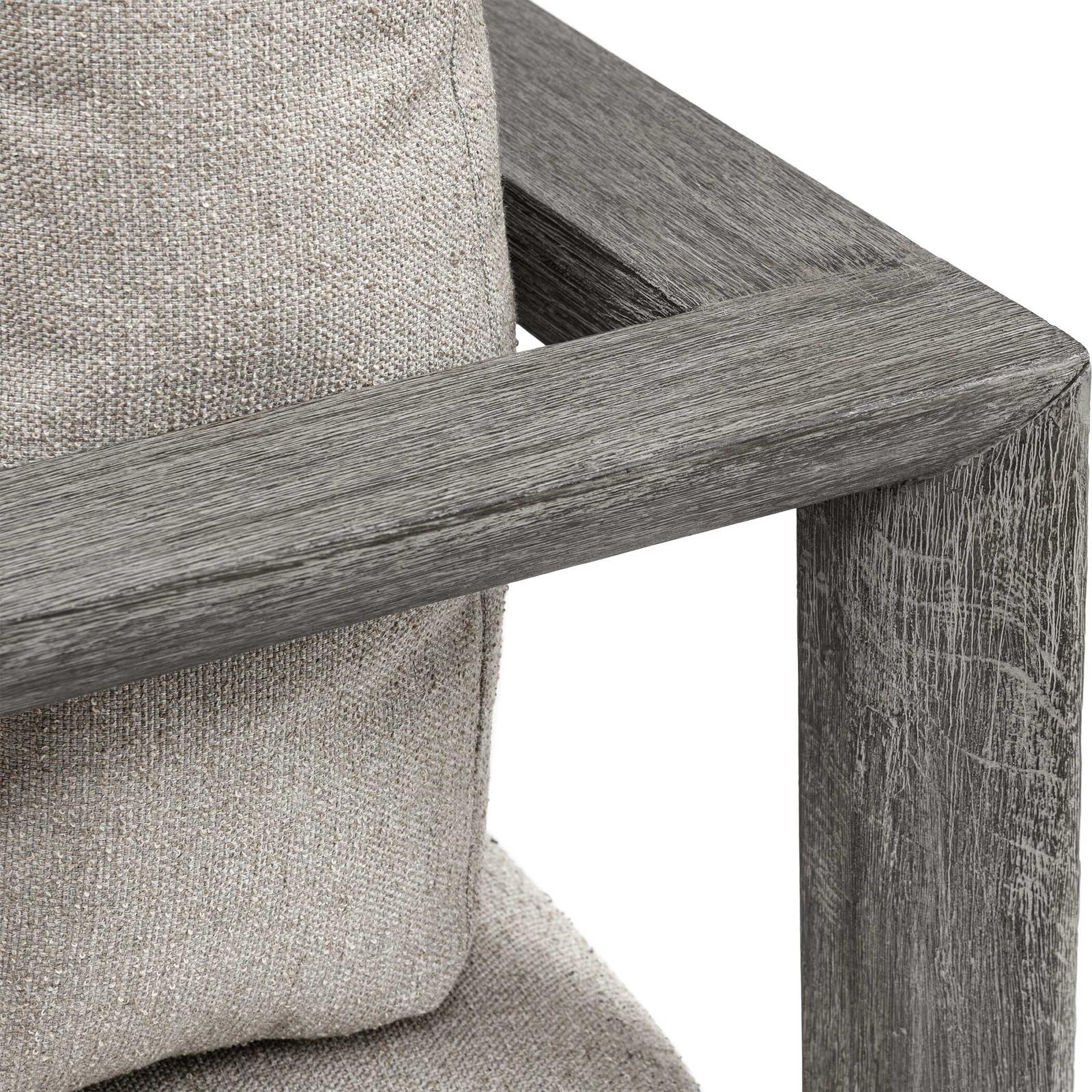 Uttermost Remsen Outdoor Weathered Gray/Dove Sofa