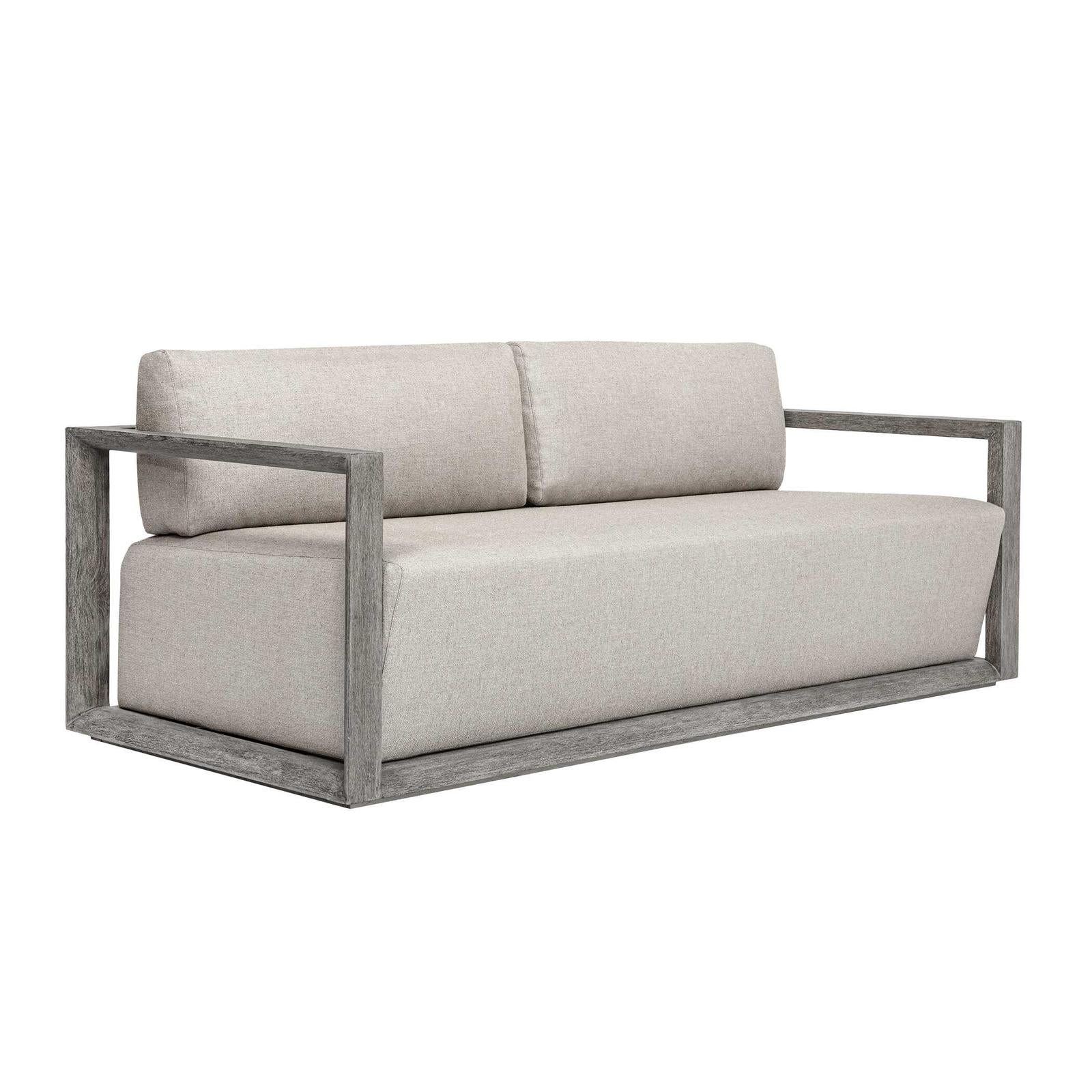 Uttermost Remsen Outdoor Weathered Gray/Dove Sofa