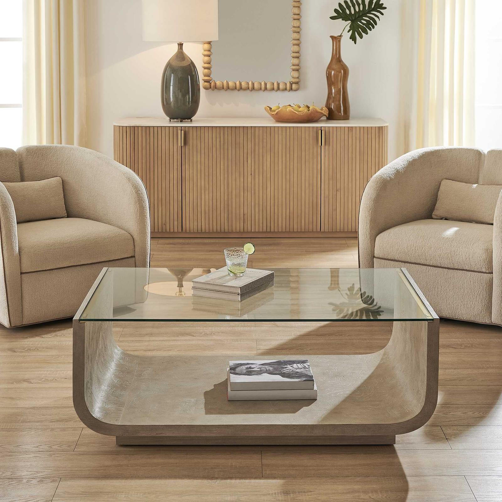 Uttermost Maeva Modern Glass Coffee Table