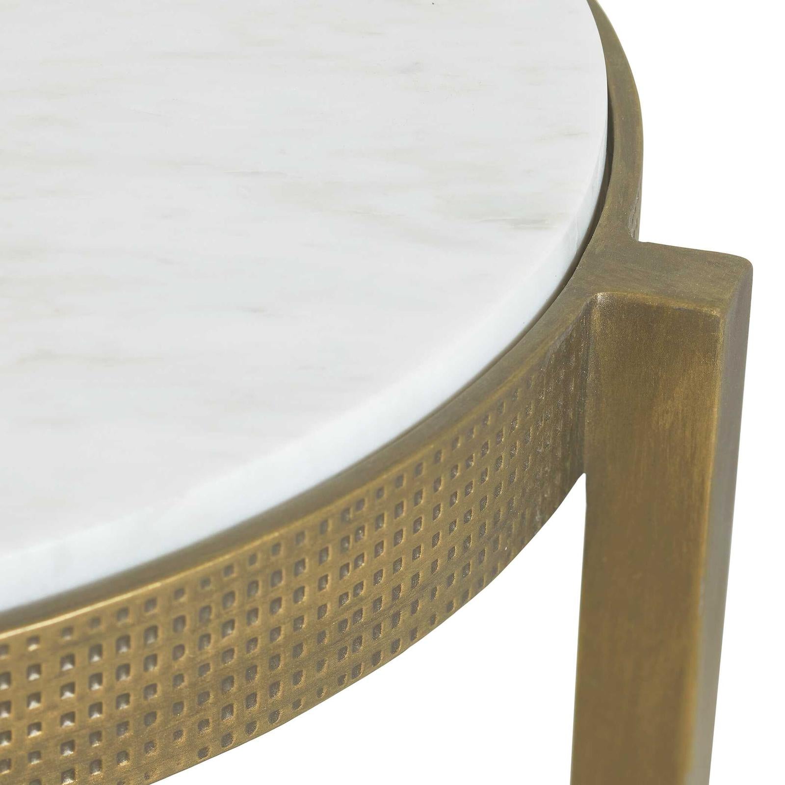 Uttermost Ocilla Antique Brass Accent Table