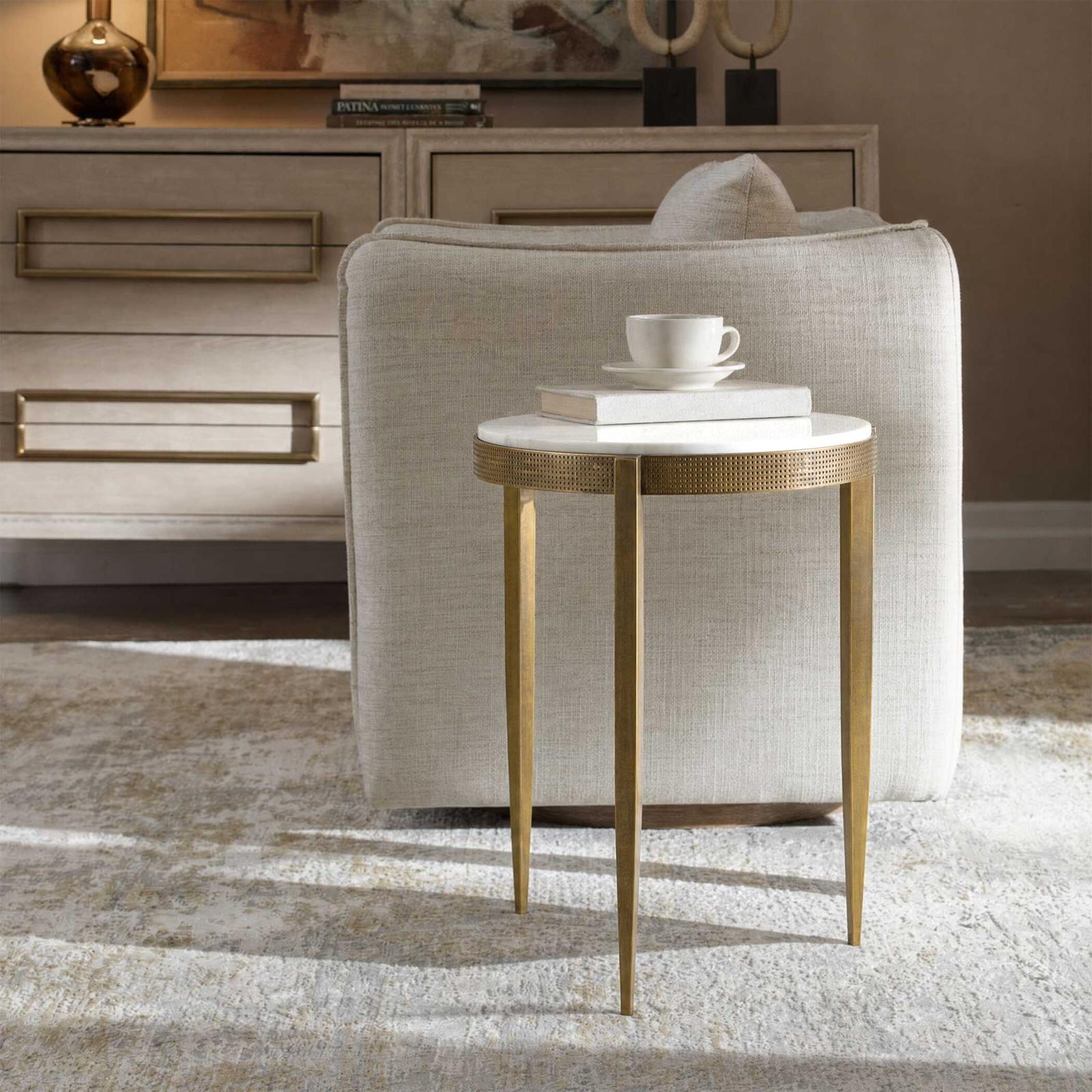 Uttermost Ocilla Antique Brass Accent Table