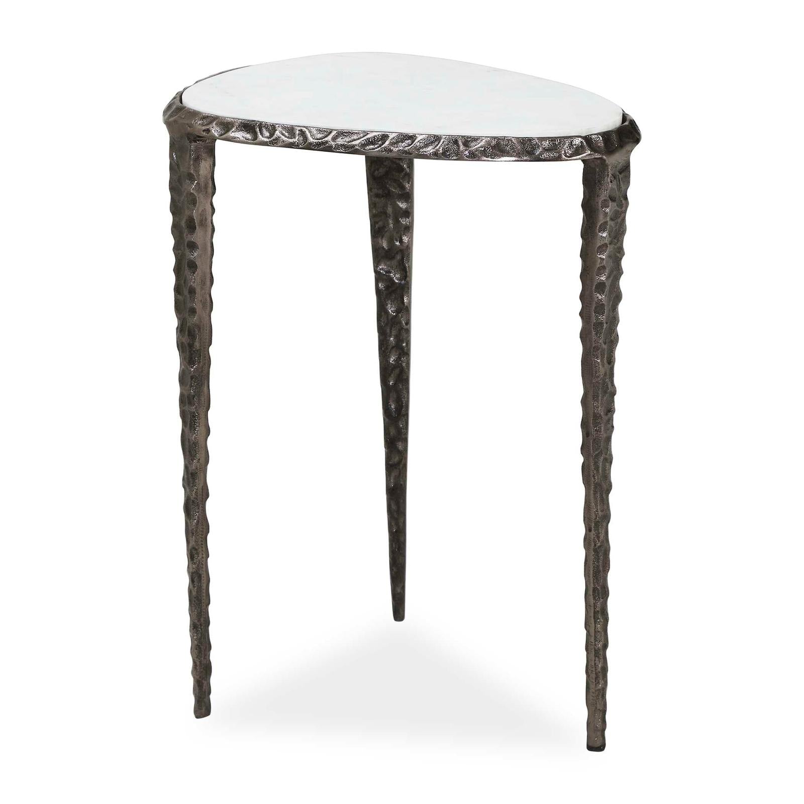 Uttermost Arnold White Marble Accent Table