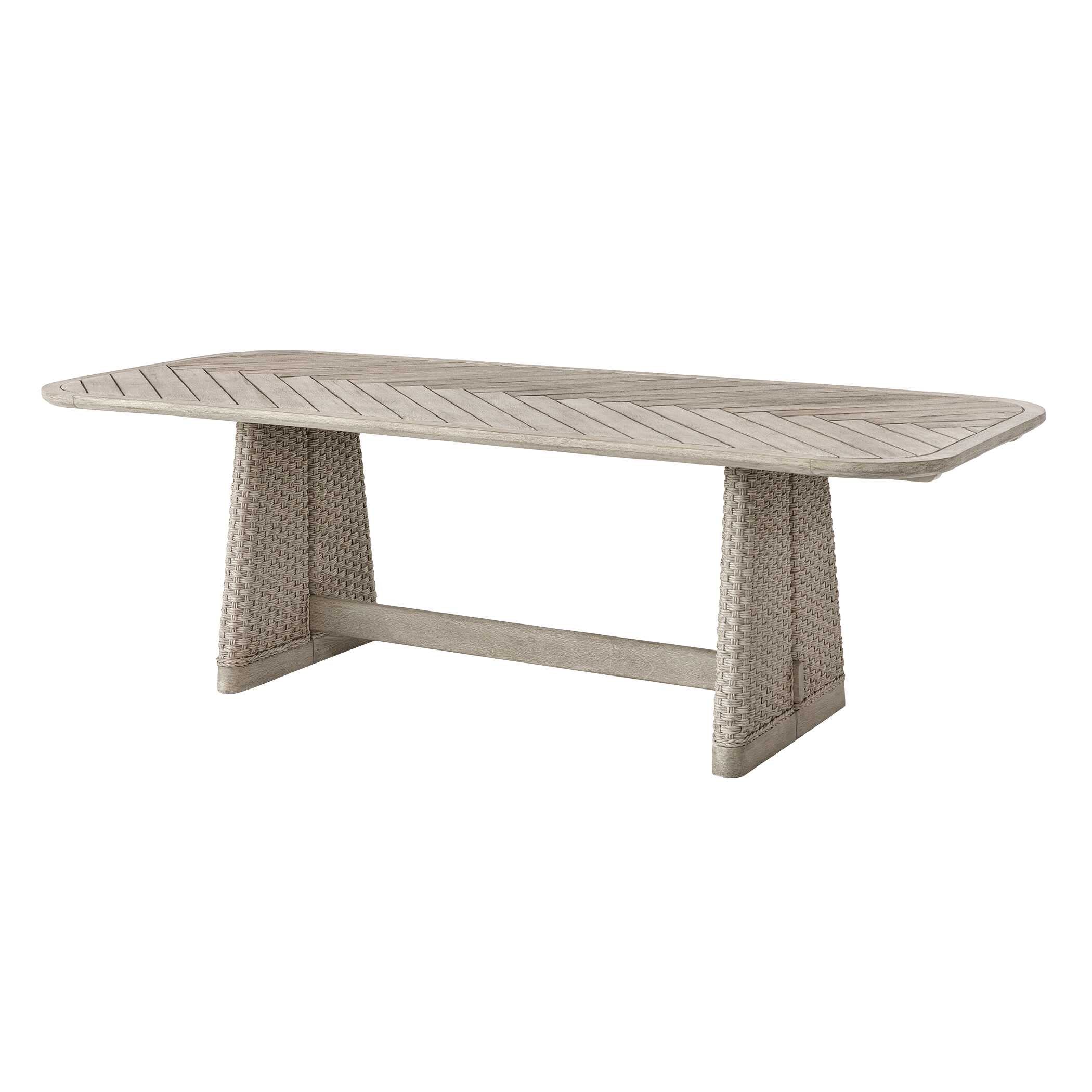 Uttermost Harbor Herringbone Indoor-Outdoor Dining Table