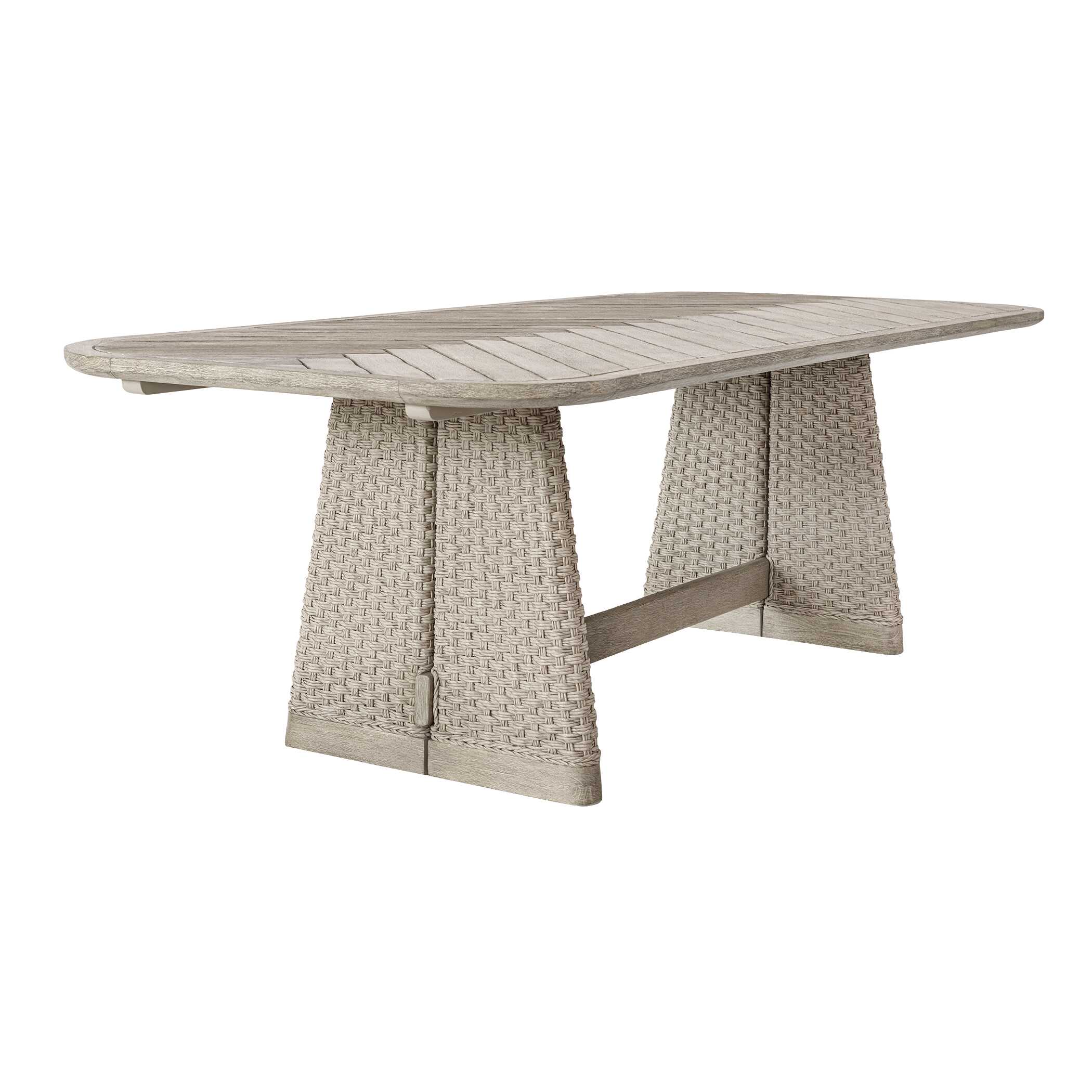 Uttermost Harbor Herringbone Indoor-Outdoor Dining Table