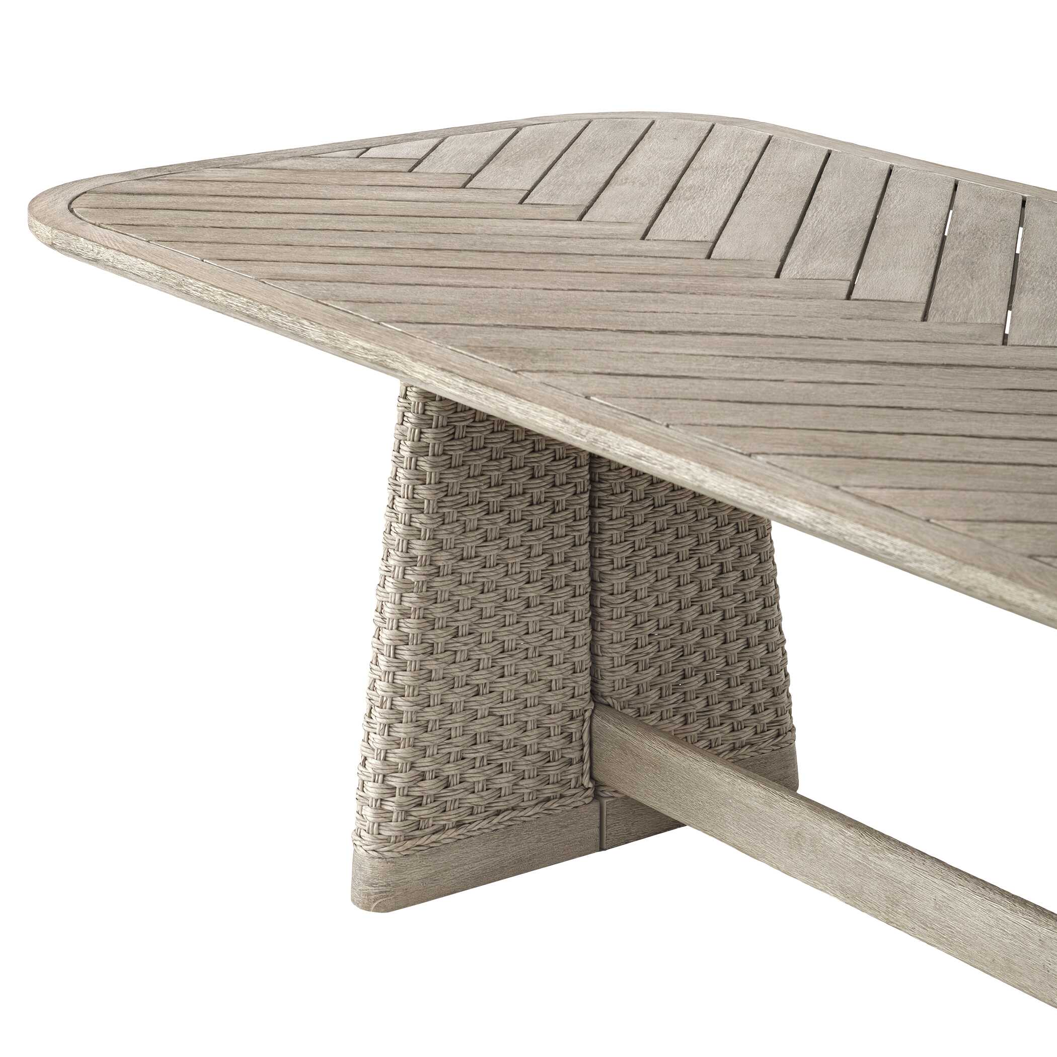 Uttermost Harbor Herringbone Indoor-Outdoor Dining Table