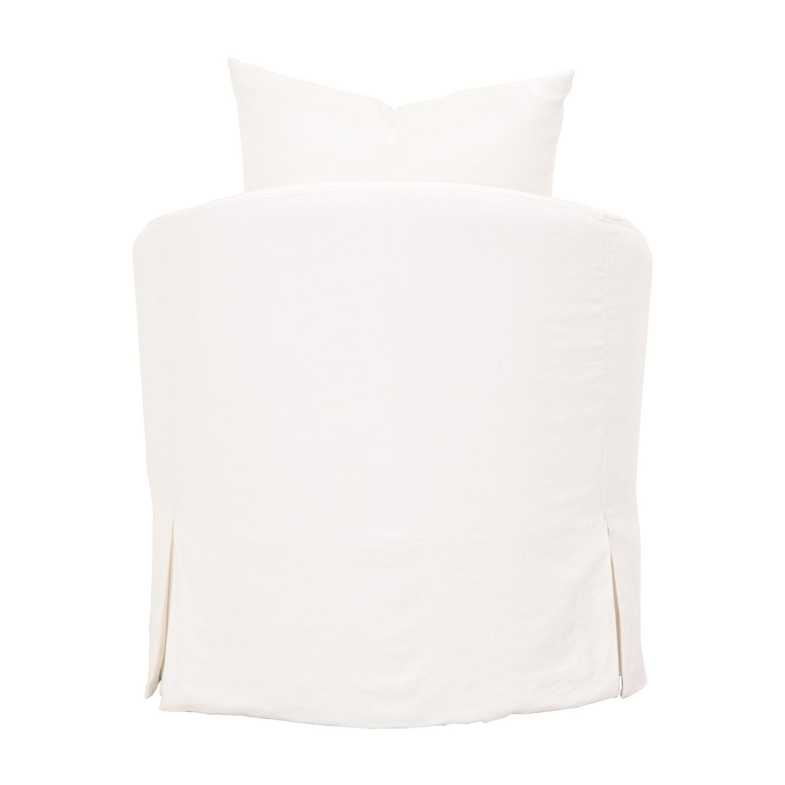 Essentials For Living Faye Slipcover Swivel Club Chair