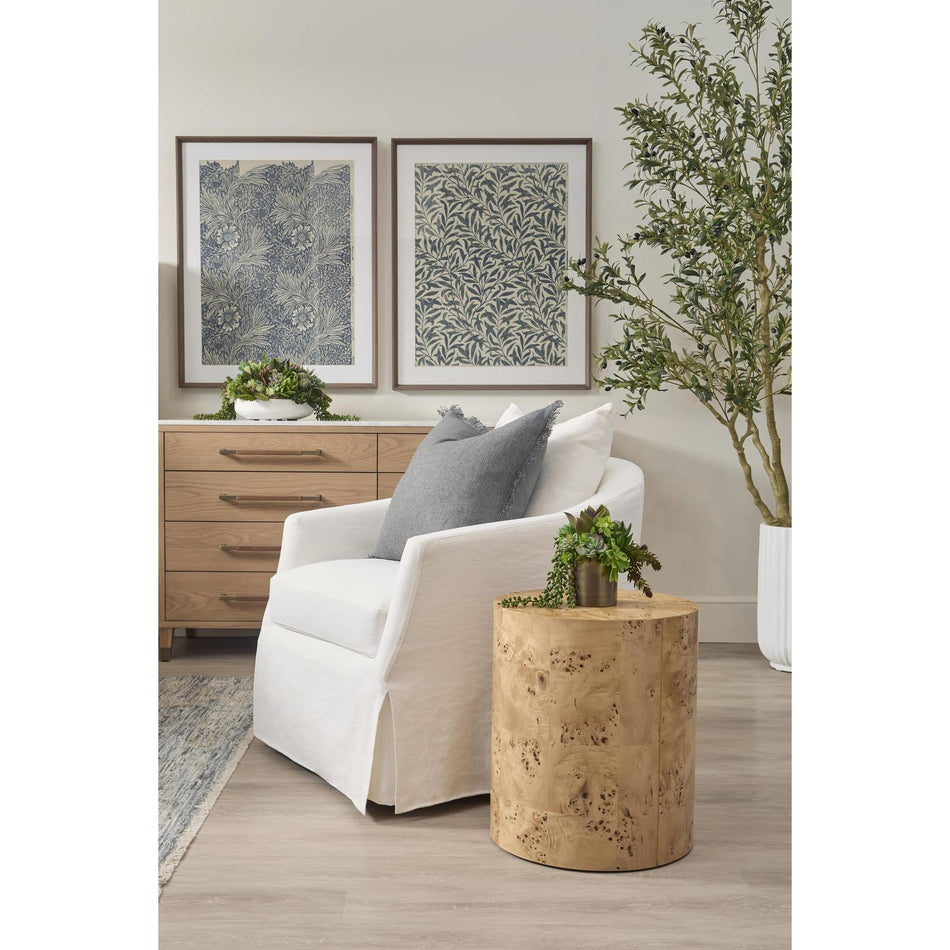 Essentials For Living Faye Slipcover Swivel Club Chair