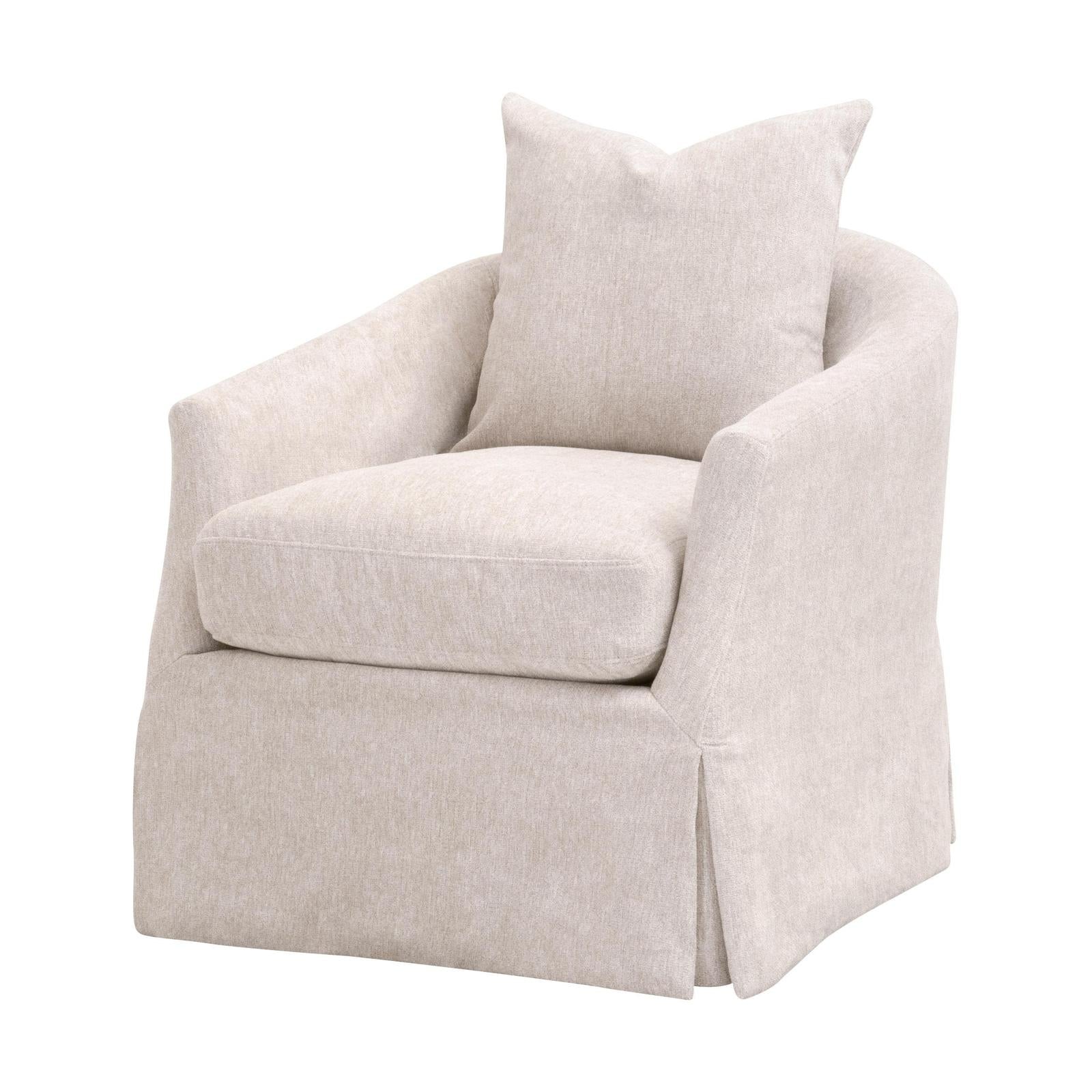 Essentials For Living Faye Slipcover Swivel Club Chair