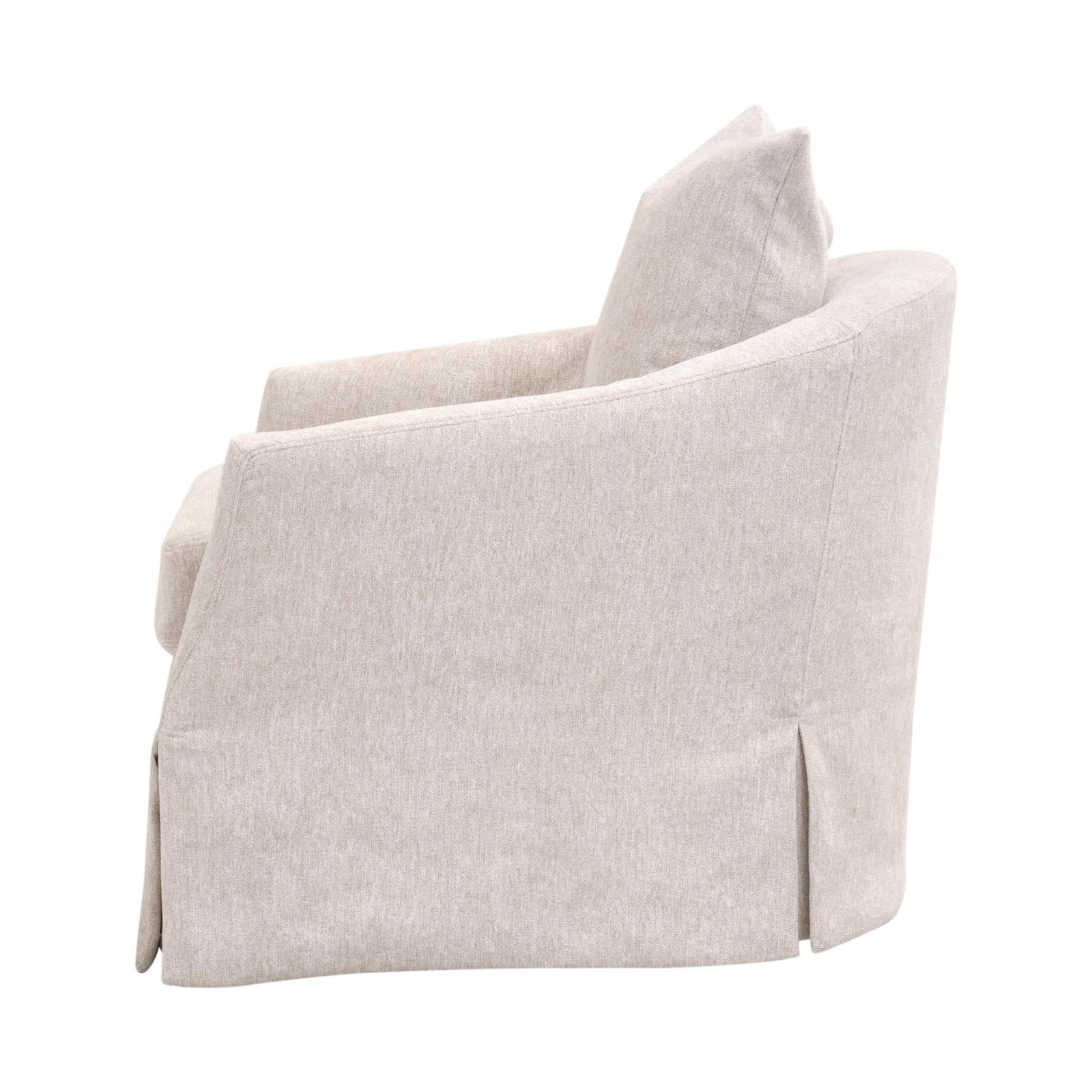Essentials For Living Faye Slipcover Swivel Club Chair