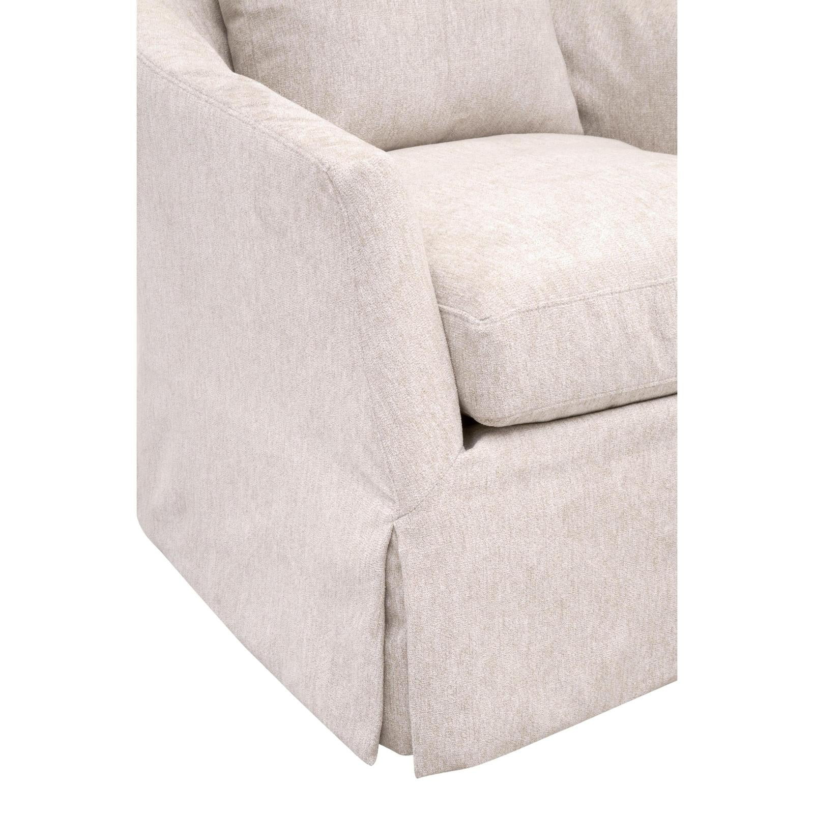 Essentials For Living Faye Slipcover Swivel Club Chair