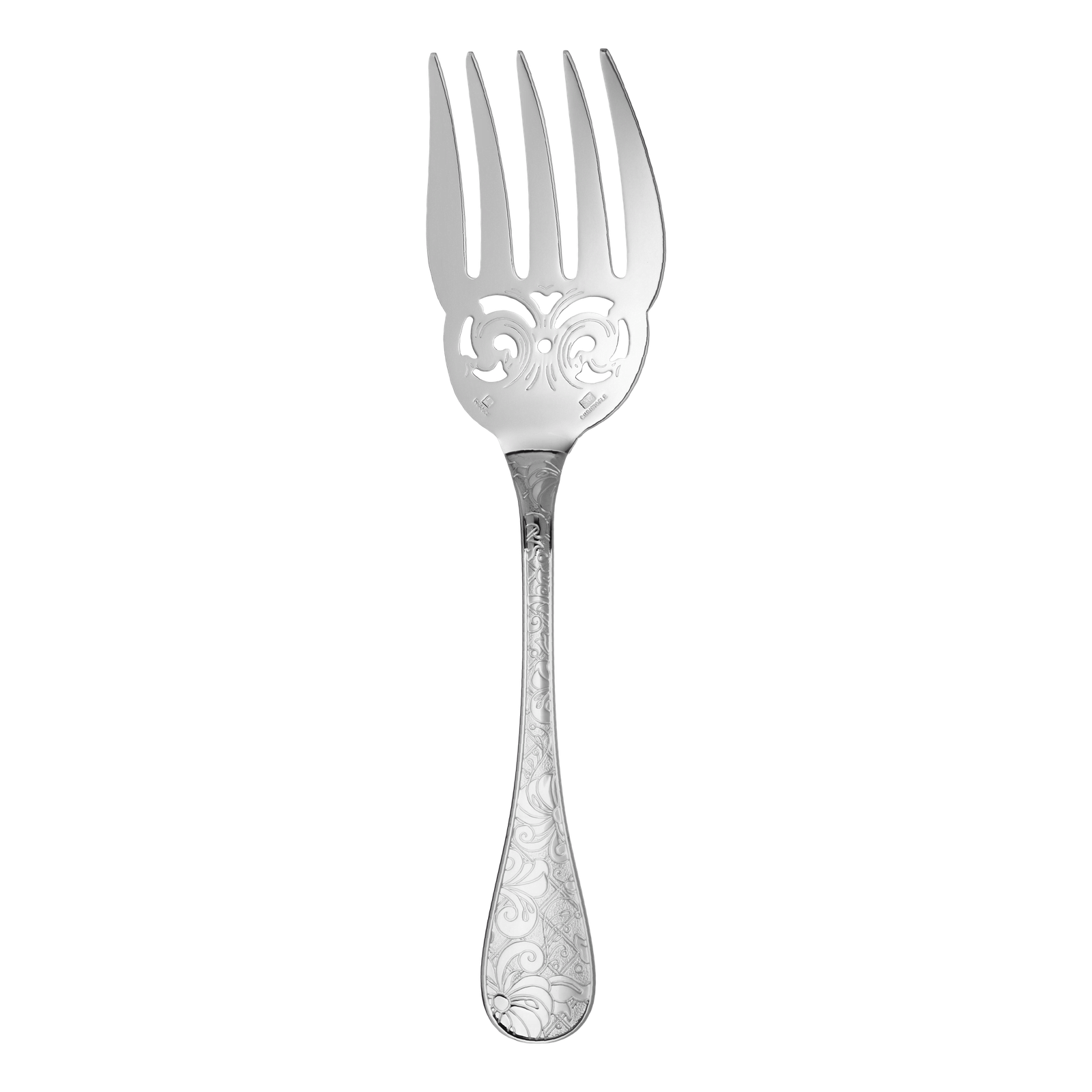 Christofle Jardin d'Eden Silver Plated Fish Serving Fork